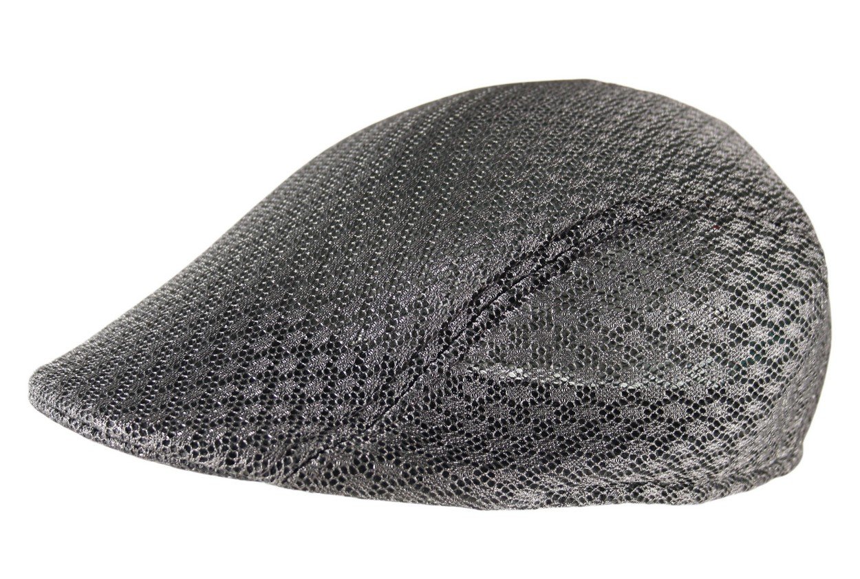 Itzu Men's Steel Grey Headwear Ventair Flat Cap Hat Country Newsboy Unisex One Size In
