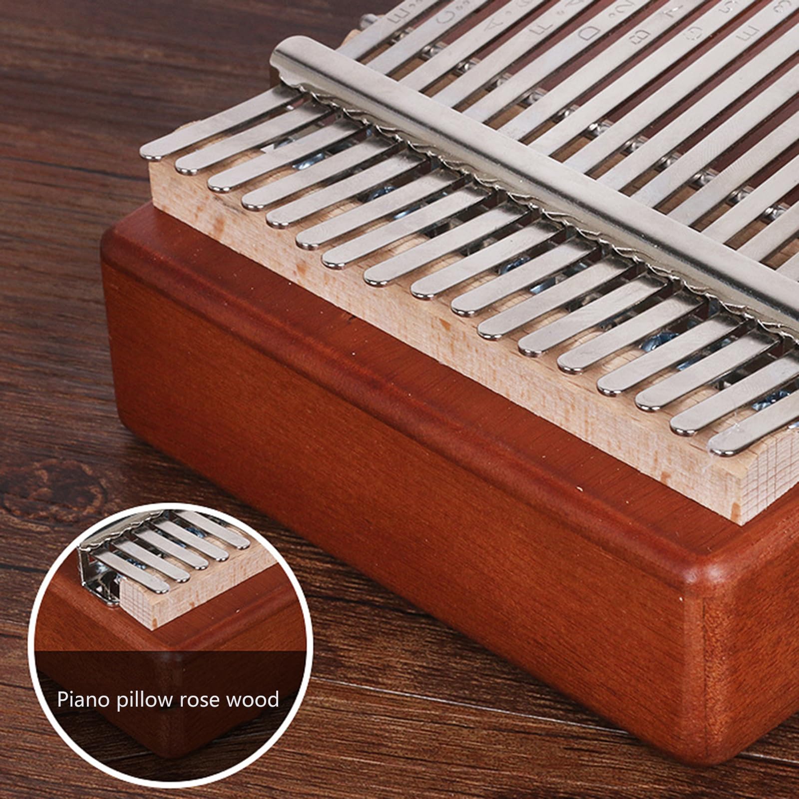Kalimba 17 Tasti In Legno Mogano – Thumb Piano Per Bambini E Adulti, Incisioni Bruciate