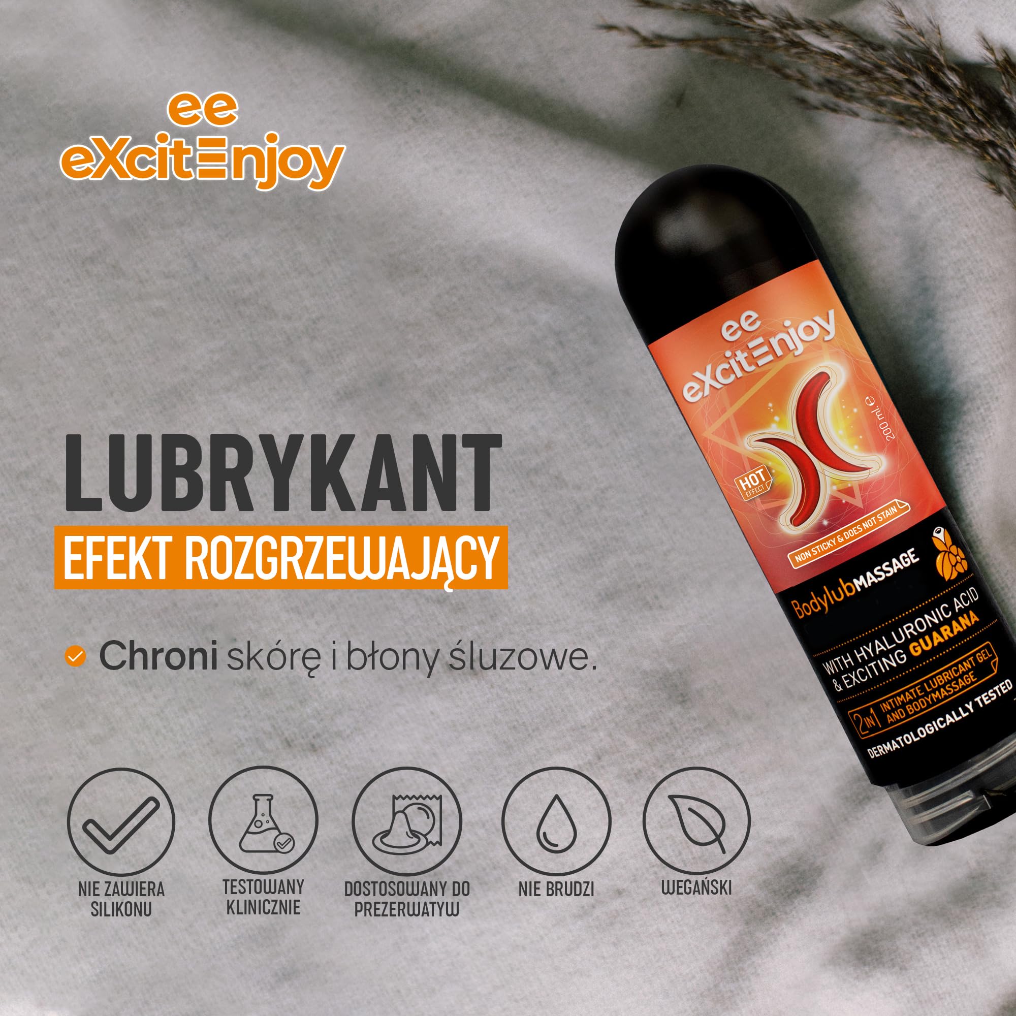 EXCITE MAN OR WOMAN Żel nawilżający do masażu intymnego z Guaraną. Lubrykant intymny