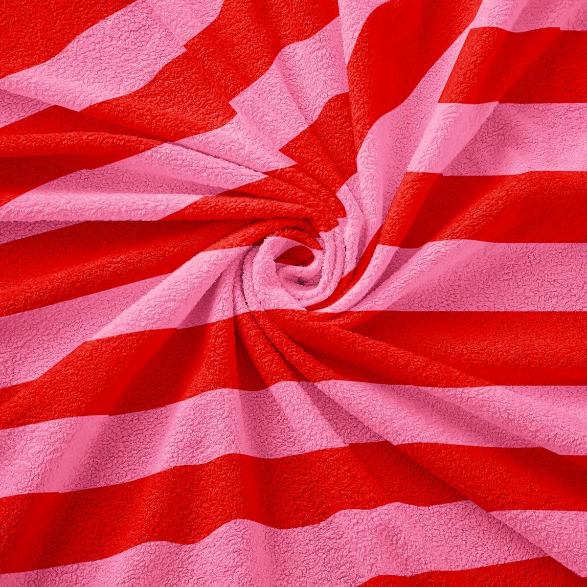 Homewish Funda de sofá a rayas rosas y rojas de 180 x 340 cm para 2, 3 y 4 plazas