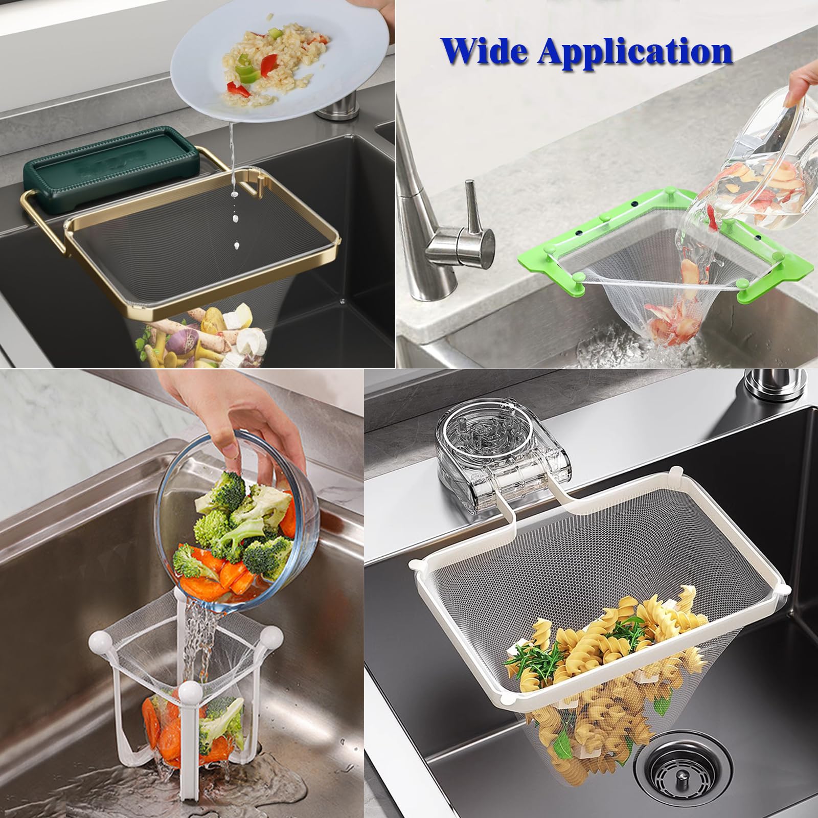 Sink Food Catcher GiLiling Kitchen Sink Filter Rack, Foldable Sink ...