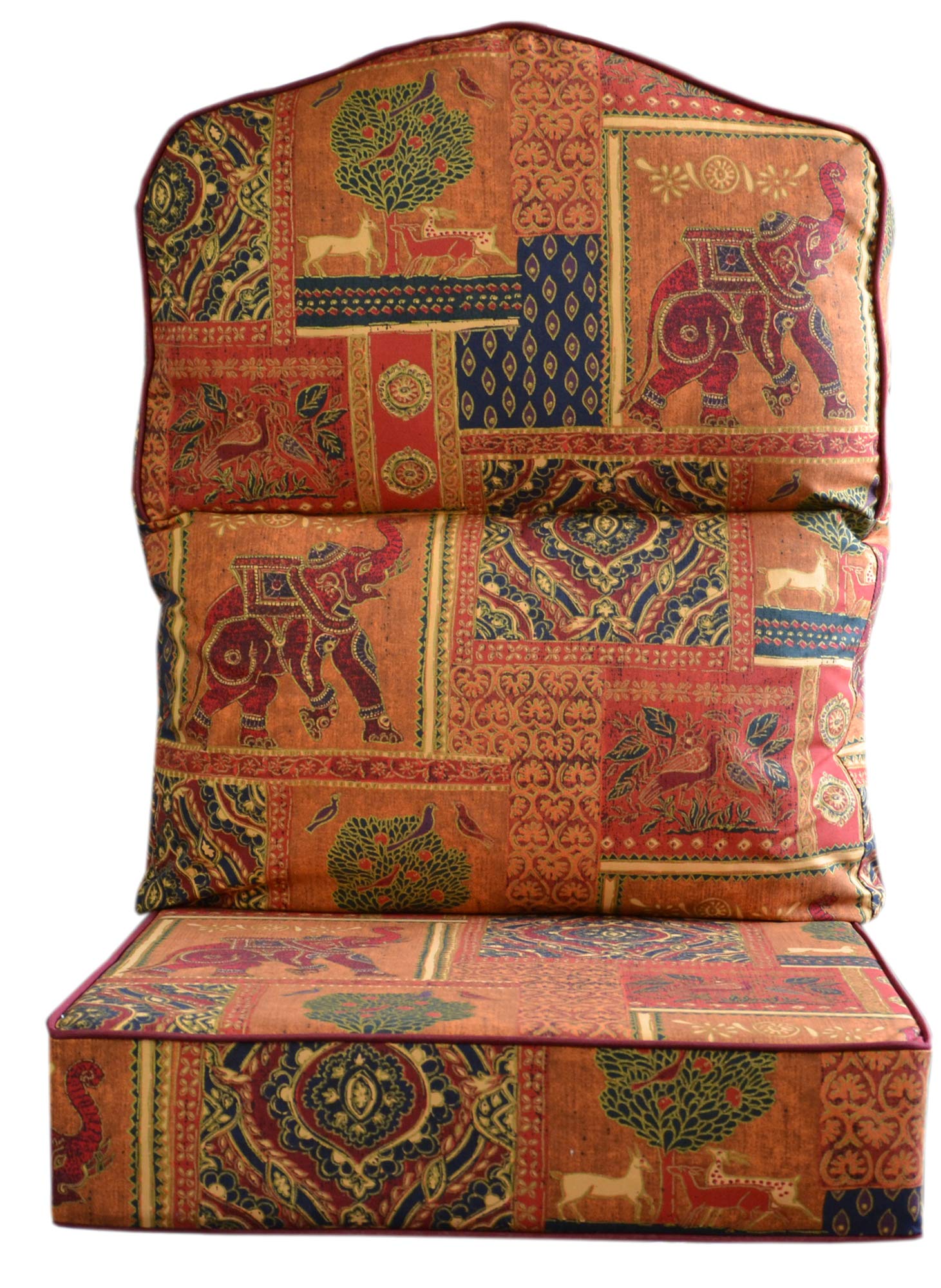 Gilda Replacement Conservatory Cane Furniture DELUXE PIPED - HUMP TOP CHAIR/SOFA/SUITE CUSHIONS (Including Covers and Fillings) for Conservatory Furniture-Wicker,Rattan (Raj Ruby) — image 1