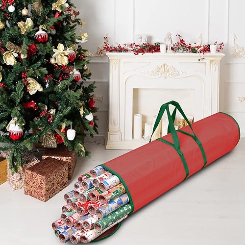 Miniatura 9 de ProPik Bolsa de almacenamiento de papel de regalo  Organizador de papel de regalo  Paquete de 2 almacenar hasta 48 rollos de 40 pulgadas de largo