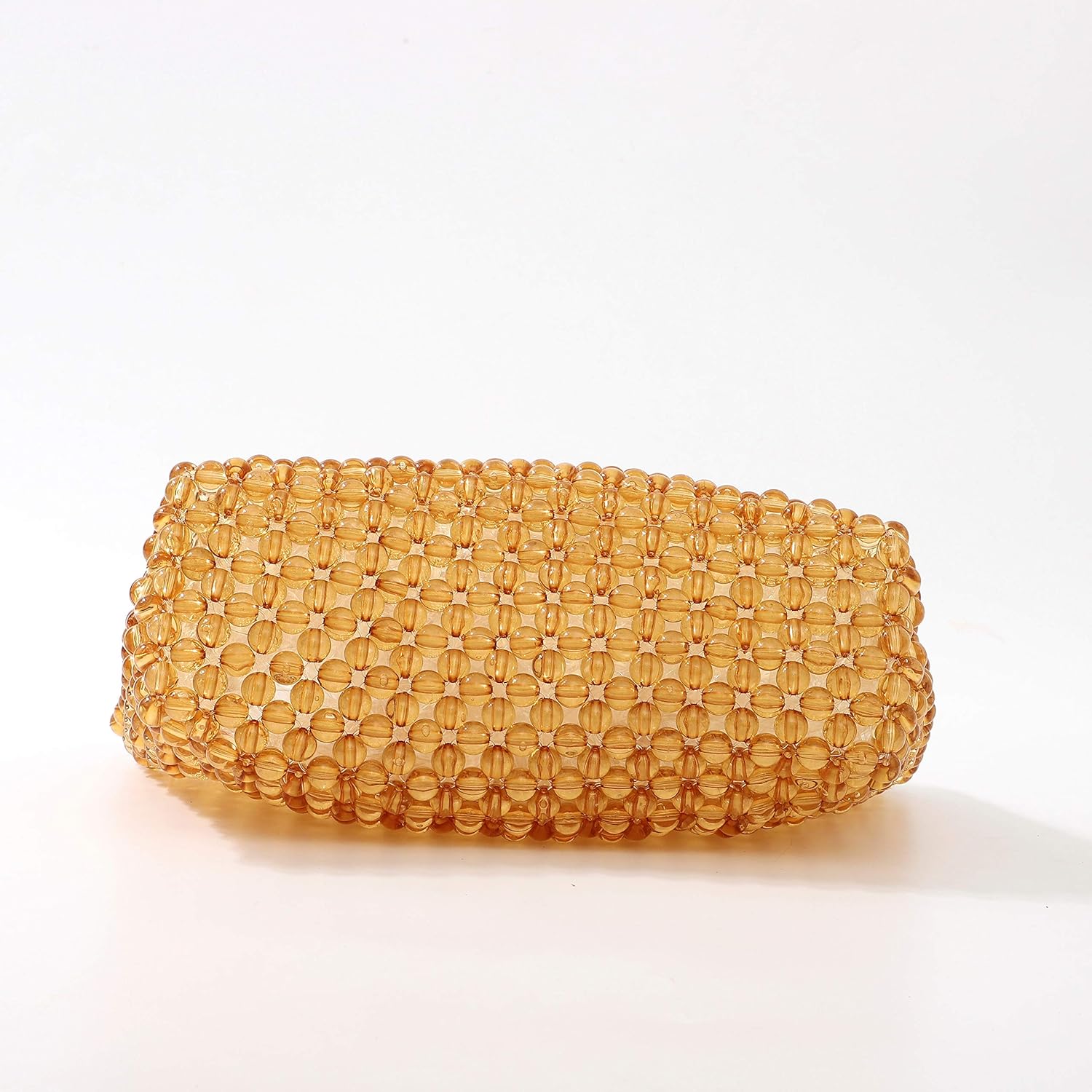 YIFEI Women Colored Transparent Beaded Acrylic Handbag Evening Handmade Bags for Wedding Party (Brown) - Image 5