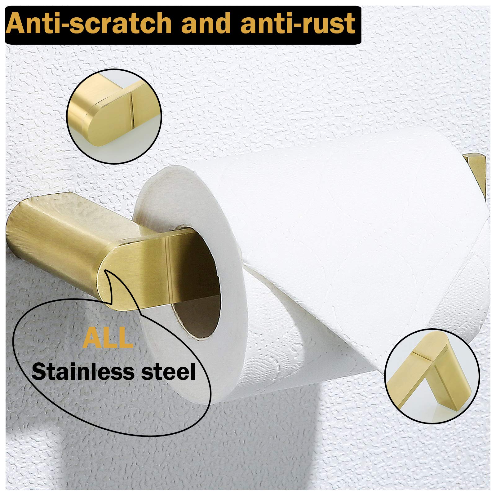 Toilettenpapierhalter Aus Edelstahl 304 – Mattschwarz, Minimalistisch, Wandmontiert