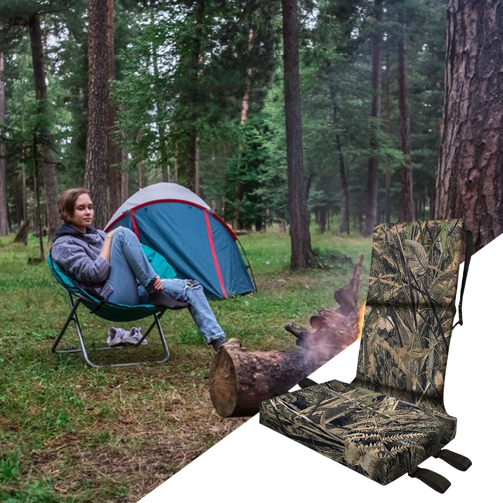 Baumsitz, Baumsitz, Abnehmbarer Jagdsitz – bequemer Jagdbaumsitz, Sitzkissen, Camouflage, Outdoor, für die Jagd beim Camping