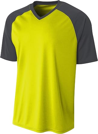JustBlanks Raglan Shirt for Men Athletic Shirt V Neck Baseball Tee Shirt