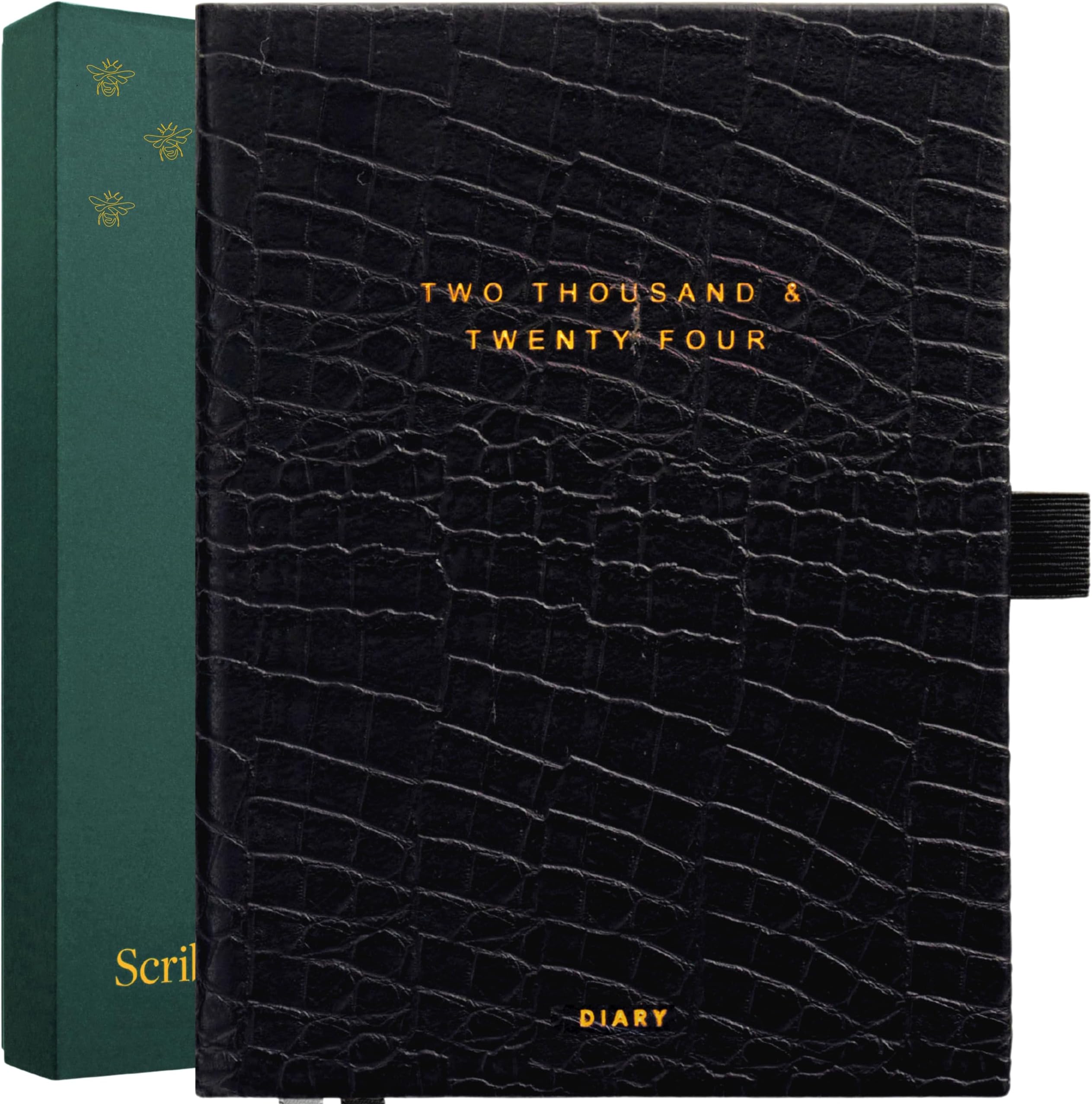 Scribble & Dot 2026 A6 Diary A6 Week to View runs Jan'26-Dec'26 | Small Luxurynwith Tabs, Trackers, Notes & More for Busy Schedules (2024 Croc)