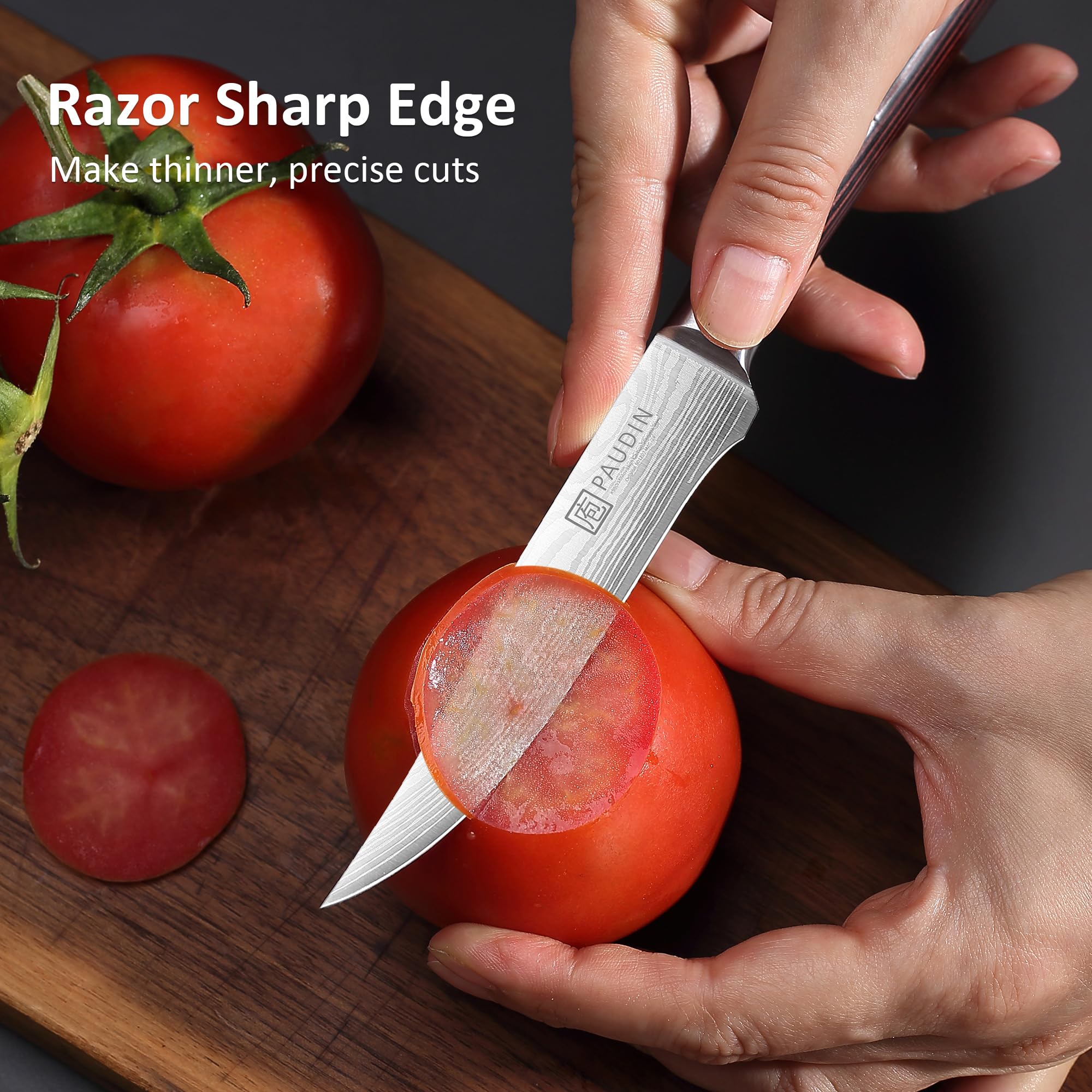 PAUDIN 5 Inch Utility Knife - Ultra Sharp Kitchen Knife -5