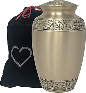 Momentful Life Embossed Bronze Cremation Urn - Adult Bronze Cremation Urn