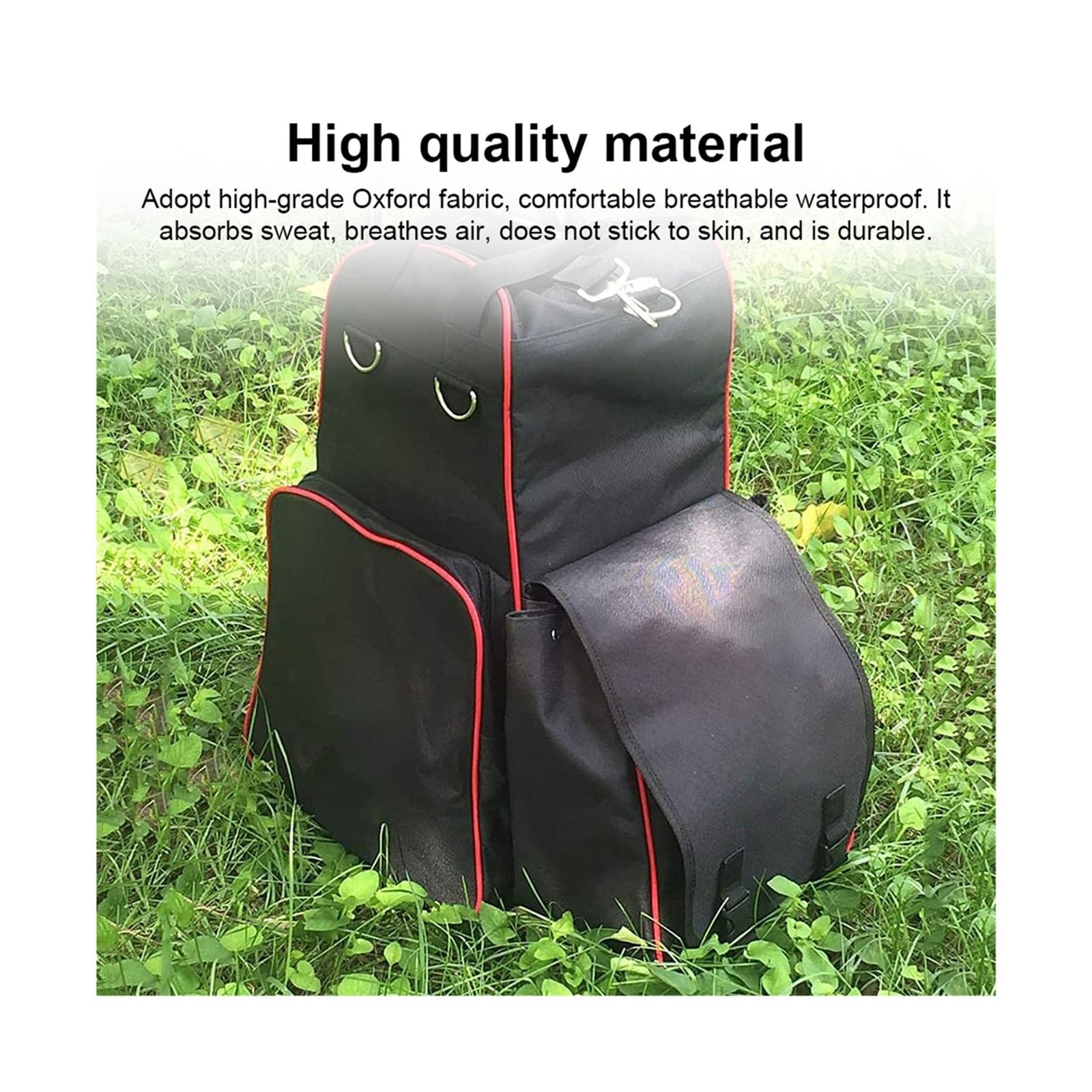 Zaino da equitazione con copertura antipioggia integrata, borsa portaoggetti per stivali e casco, tracolla regolabile