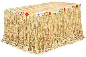 Luau Grass Table Skirt - A Vibrant Touch for Tropical Festivities