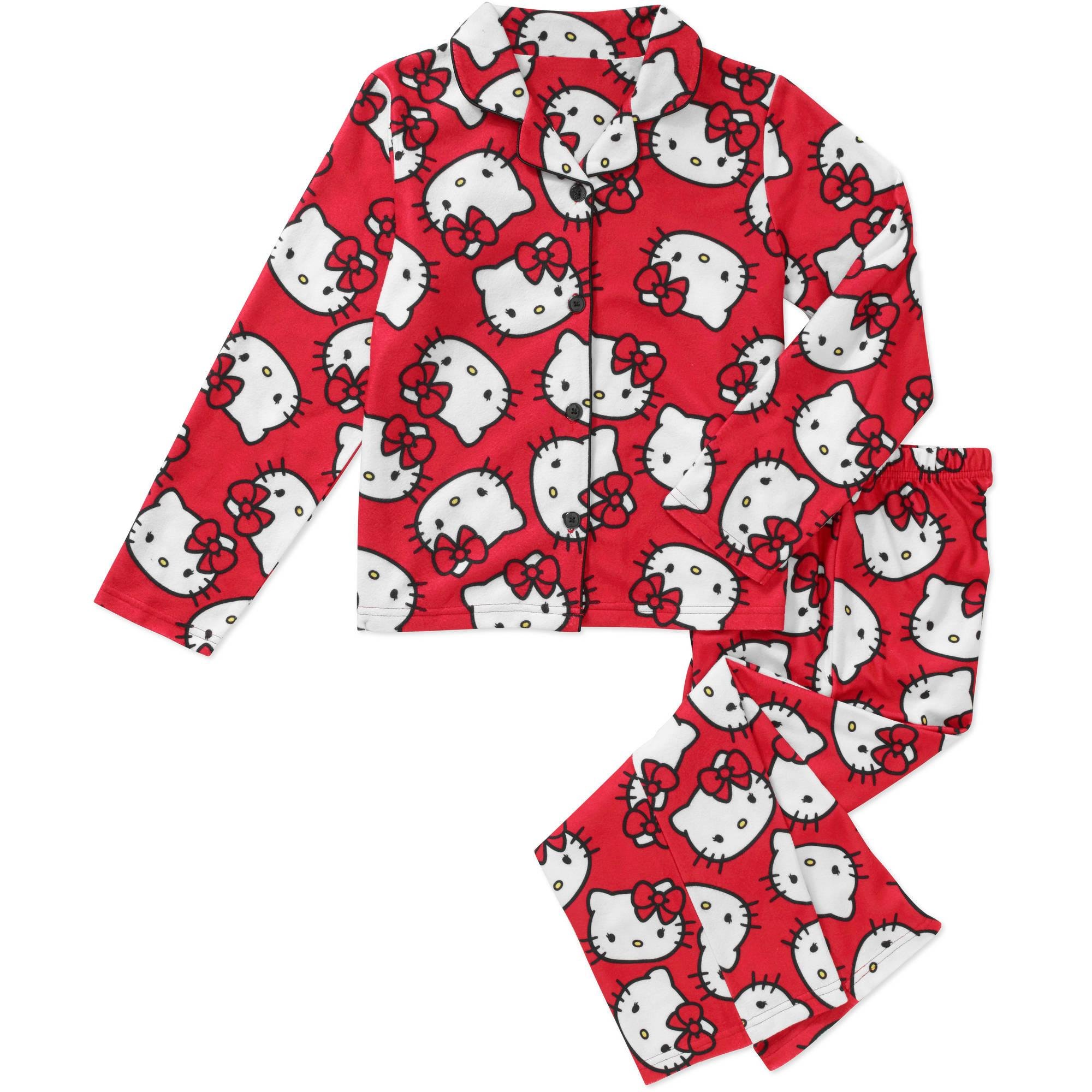 Hello Kitty Little Girls Red Sleepwear Pajamas Set (6/6X)