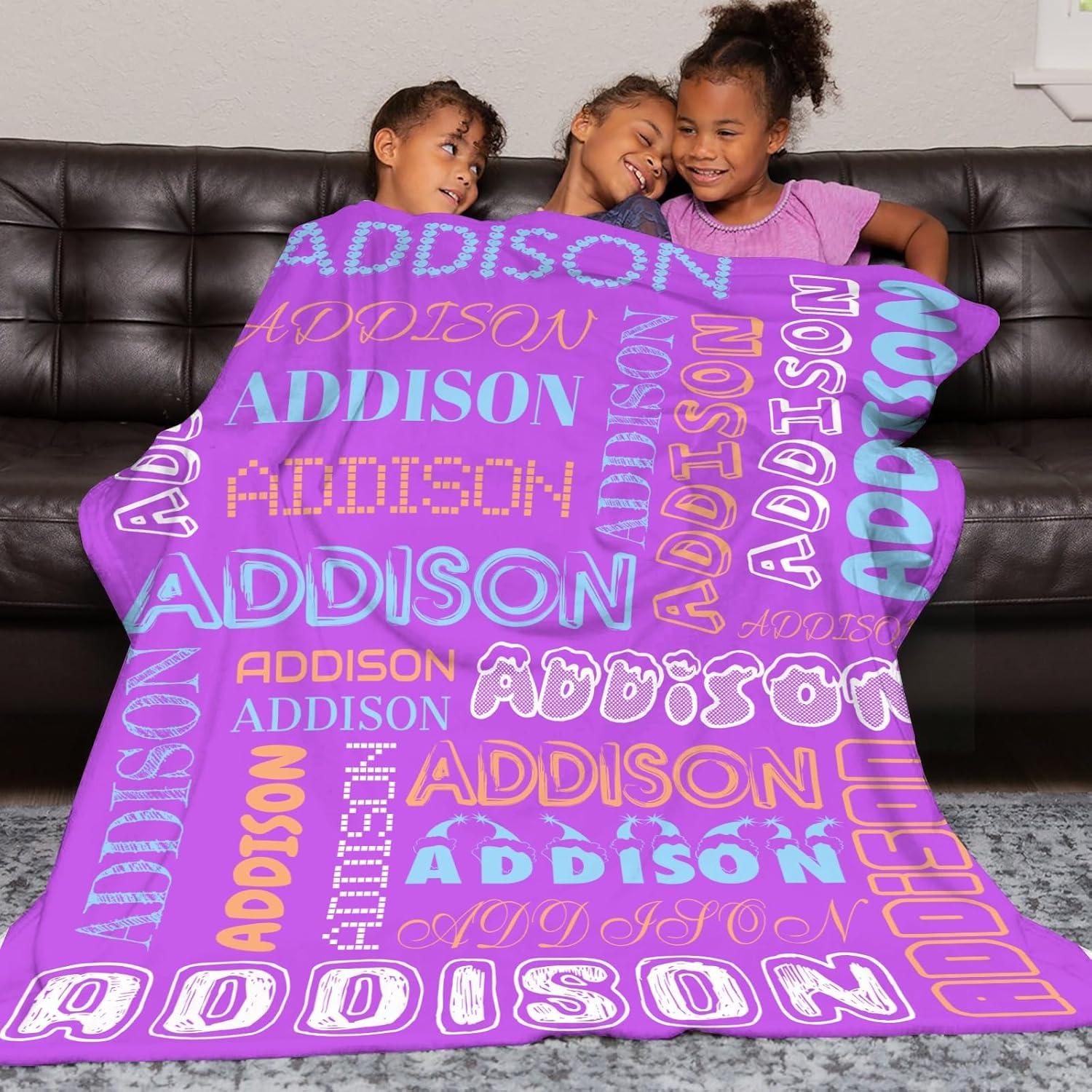 Personalized Throw Blanket Personalized Name Blanket Custom Name Blanket Customized Blanket with Name Personalized Blankets for Kid Adult Christmas Valentine 30 * 40Inch - Image 5