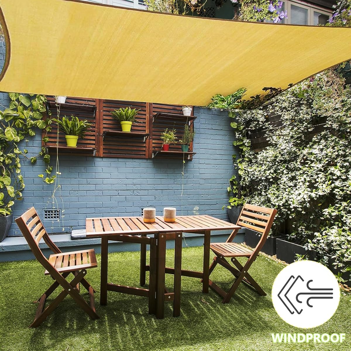 Tela de sombra para exteriores, 8 x 8 m, protección UV, 90 % de jardín, toldo para patio, plantas, valla, casa de perro, tela de camping, fácil de instalar