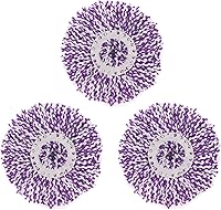 Vista 1 de Paquete de 3 cabezales de repuesto para trapeador giratorio, forma redonda, tamaño estándar, repuestos de cabezal de fregona de microfibra
