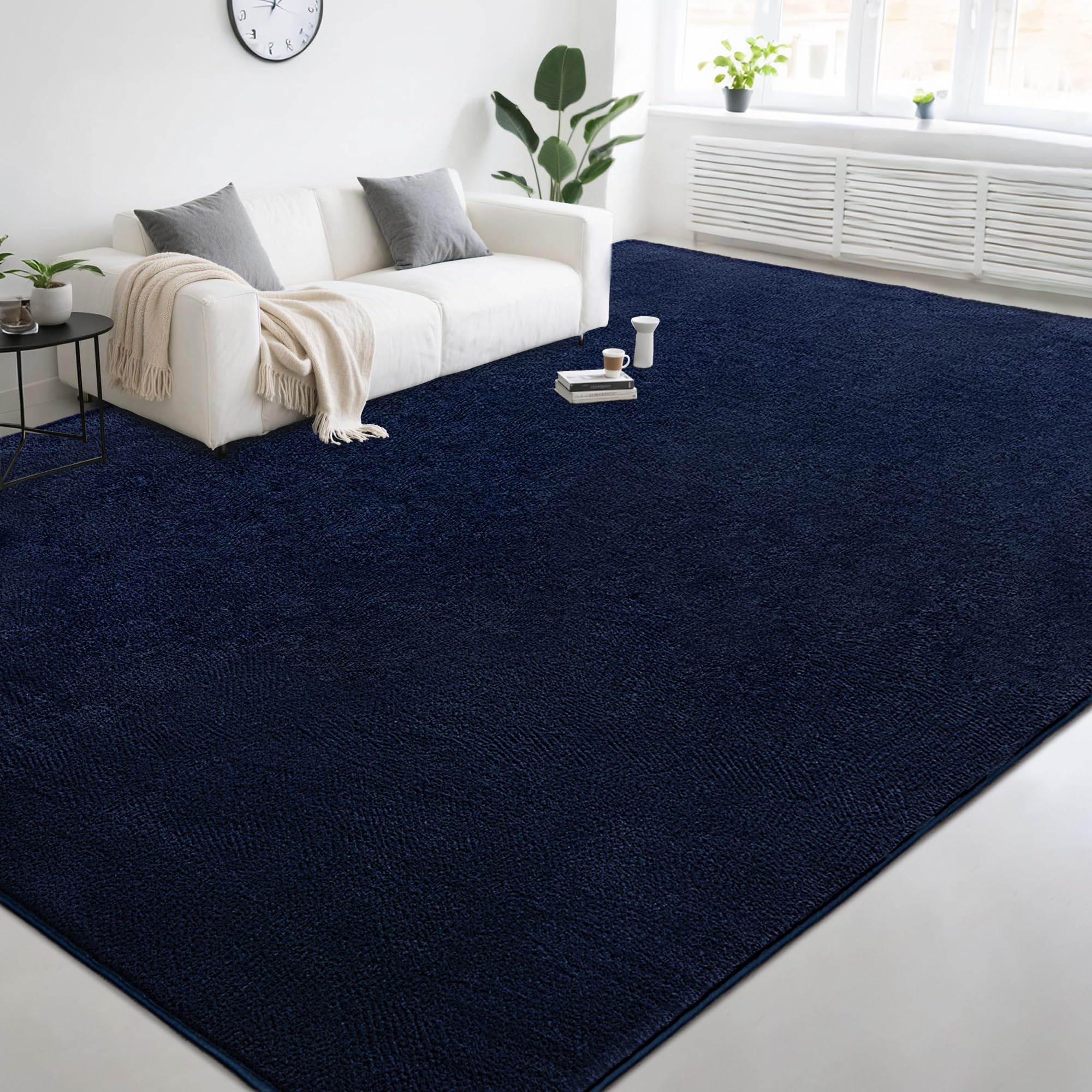 AAFKK Navy Blue 8x10 Area Rug