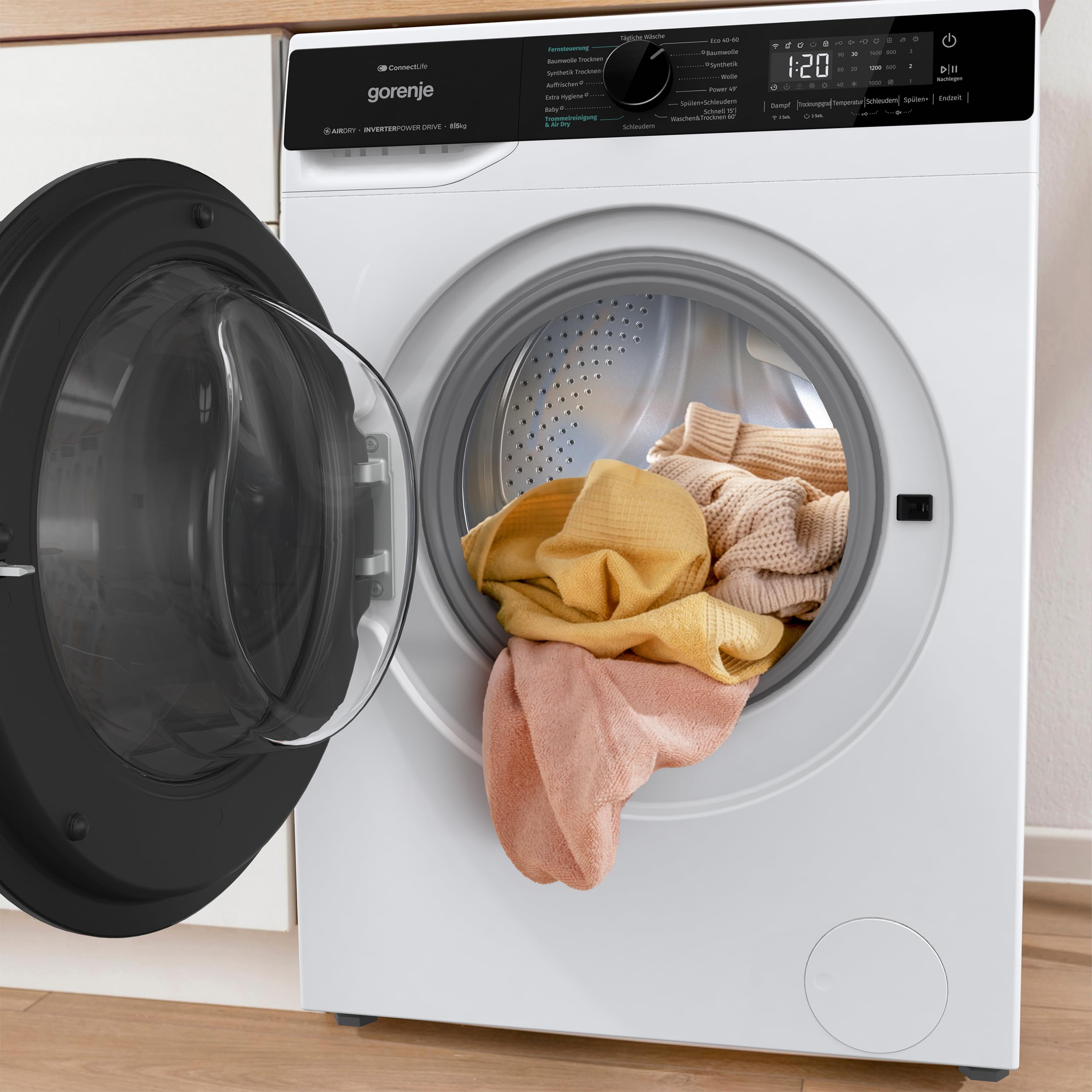 Gorenje WD2PA854ADW Waschtrockner 8kg Waschen 5kg Trocknen 1400 U/min AirDry SterilTub AllergySteam PowerJetwash