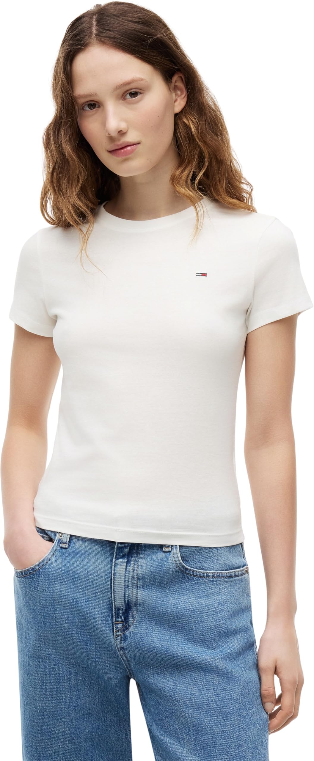 Tommy Jeans Tjw 3pack C-Neck tee Dw0dw22175 Camiseta S/S Mujer (Pack de 1)