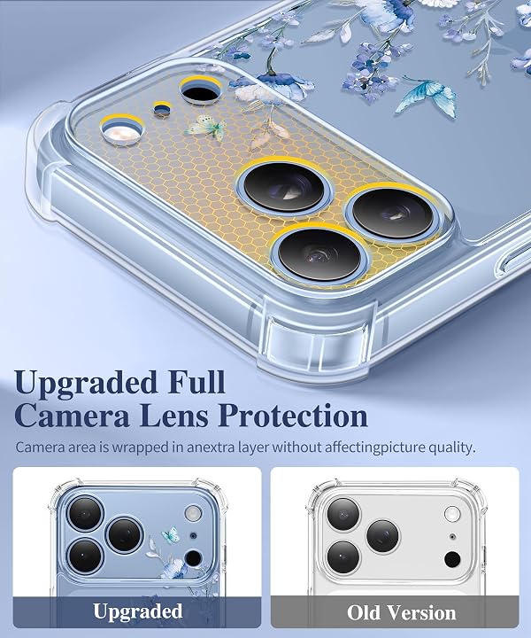 GVIEWIN for iPhone 18 Pro Max Case/17 Pro Max Case Floral Clear Slim Women by GVIEWIN - Used condition - Image 8