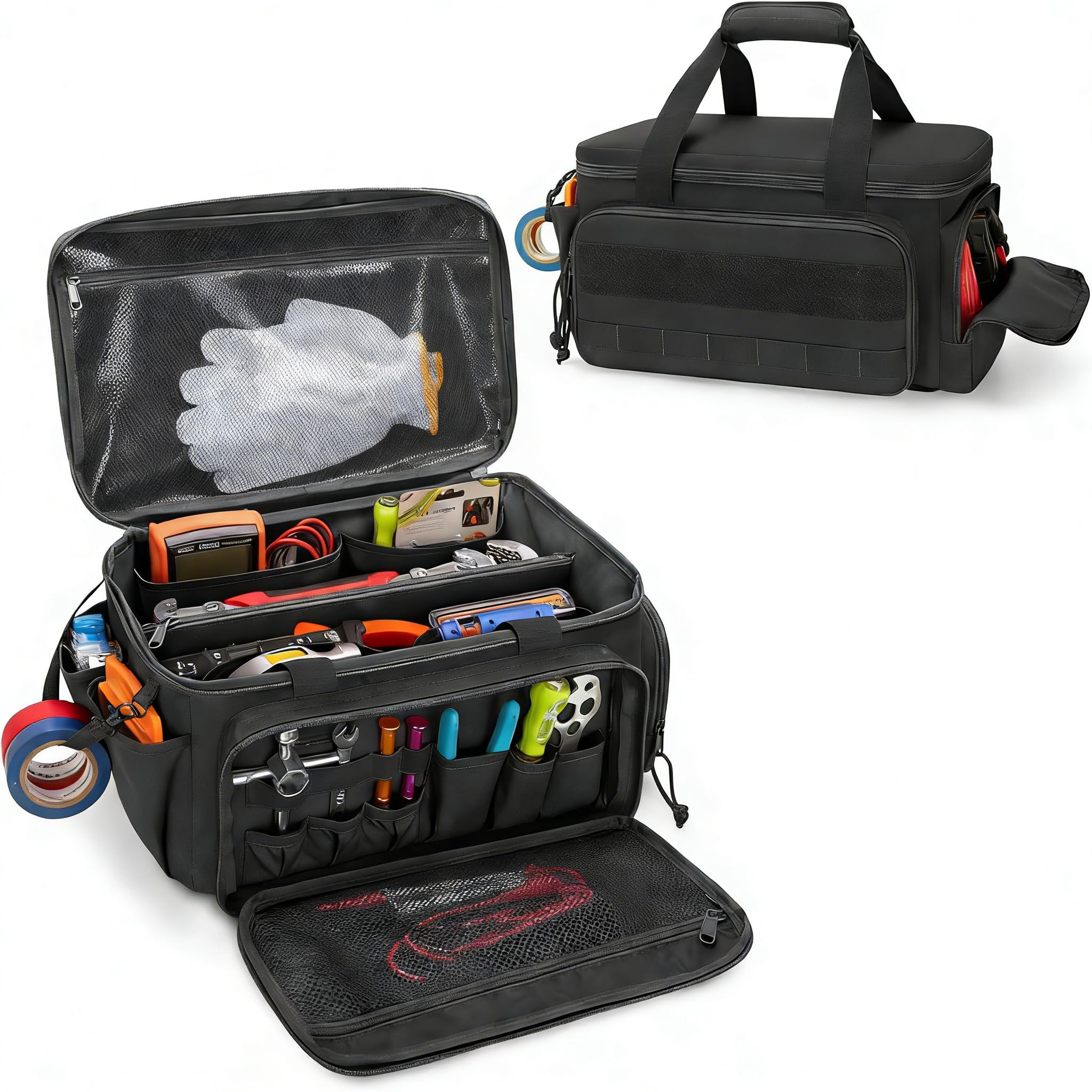 Sac à outils professionnel avec base polyuréthane et poches