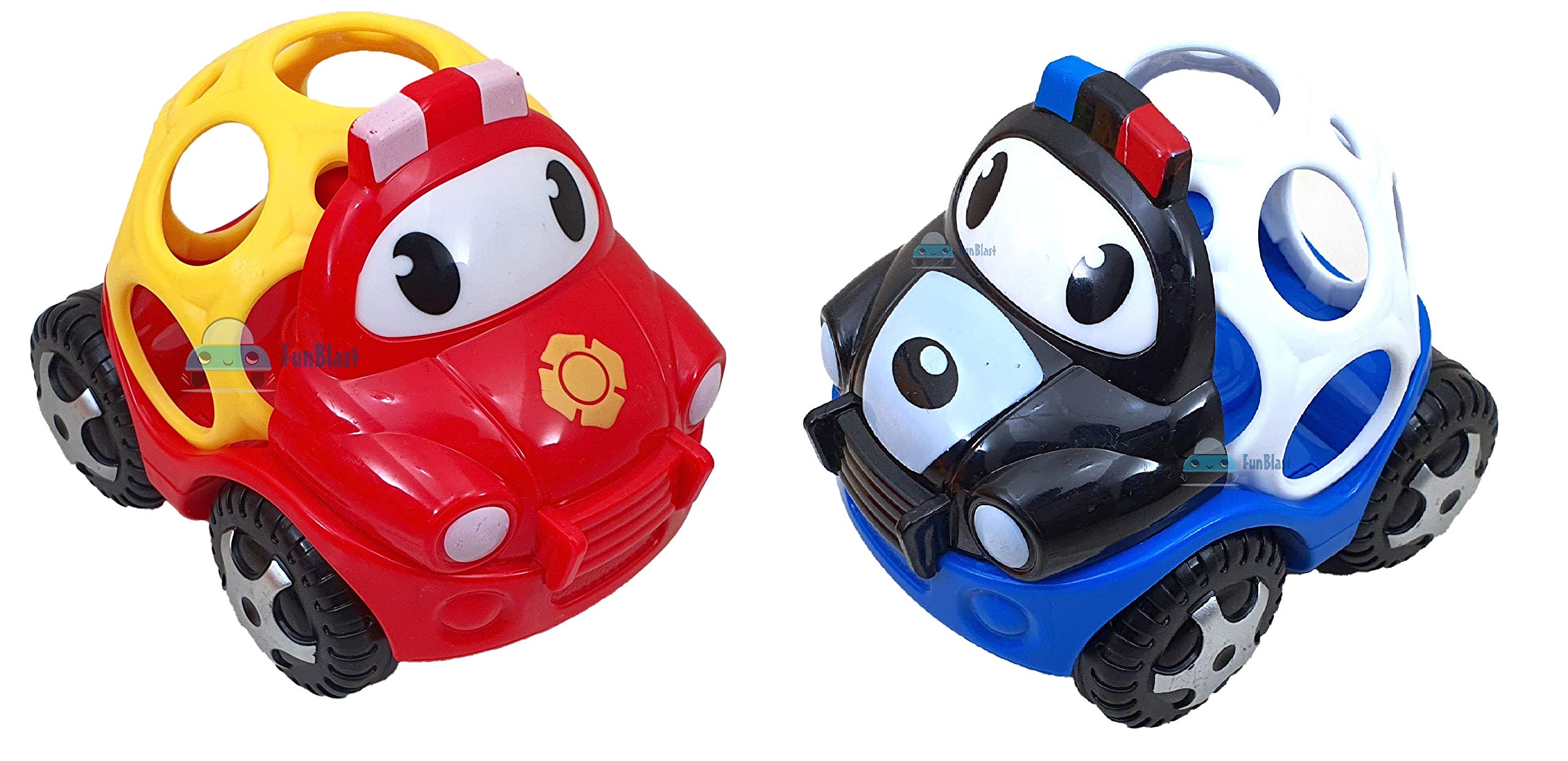 FunBlast Pull Along Rattle Car Toy – Car Rattles for Kids/Sound Toys for Kids (Pack of 2;Multicolor)