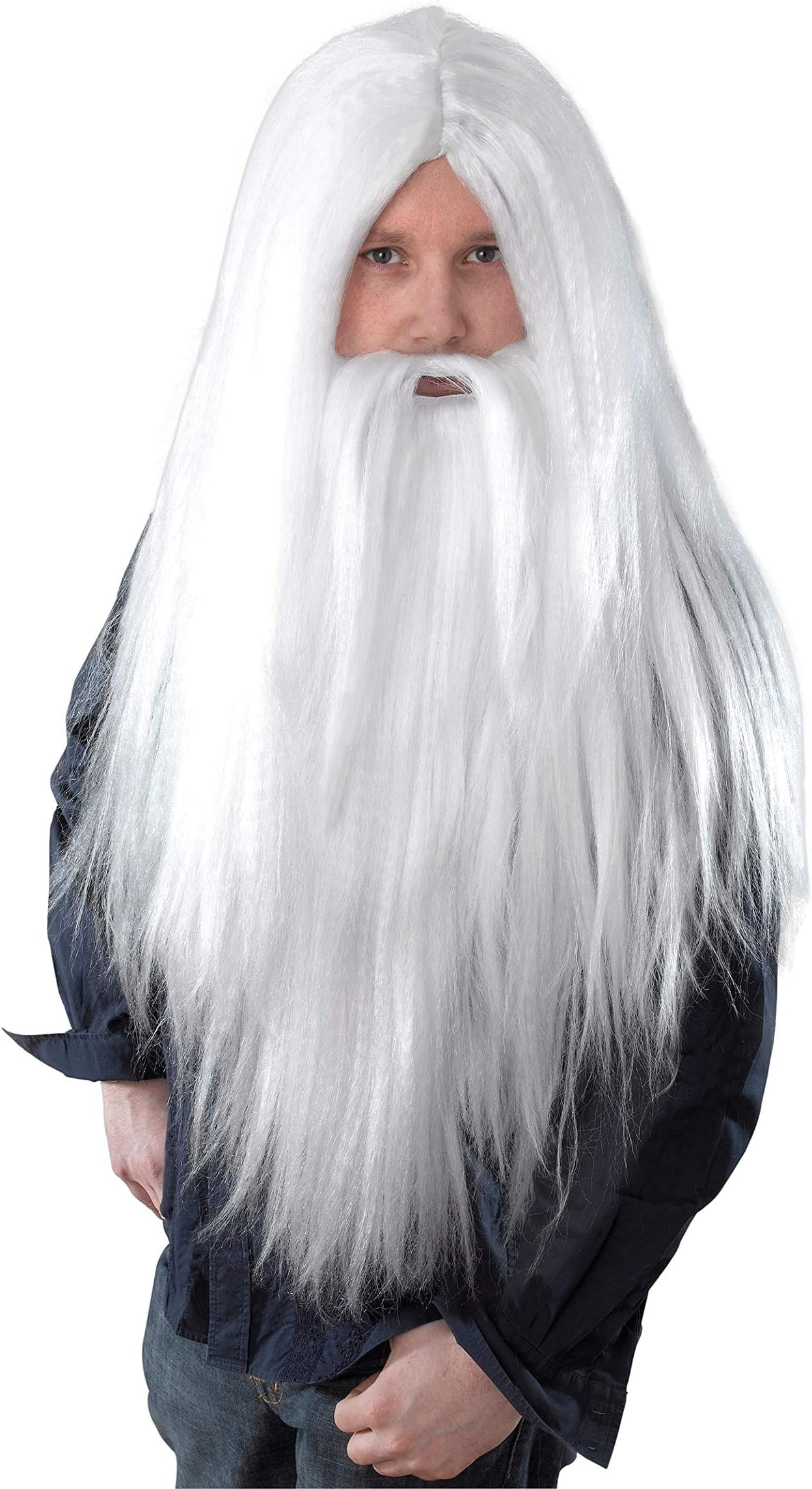 Bristol Novelty BW660 Wizard Wig and Long Beard, White, One Size