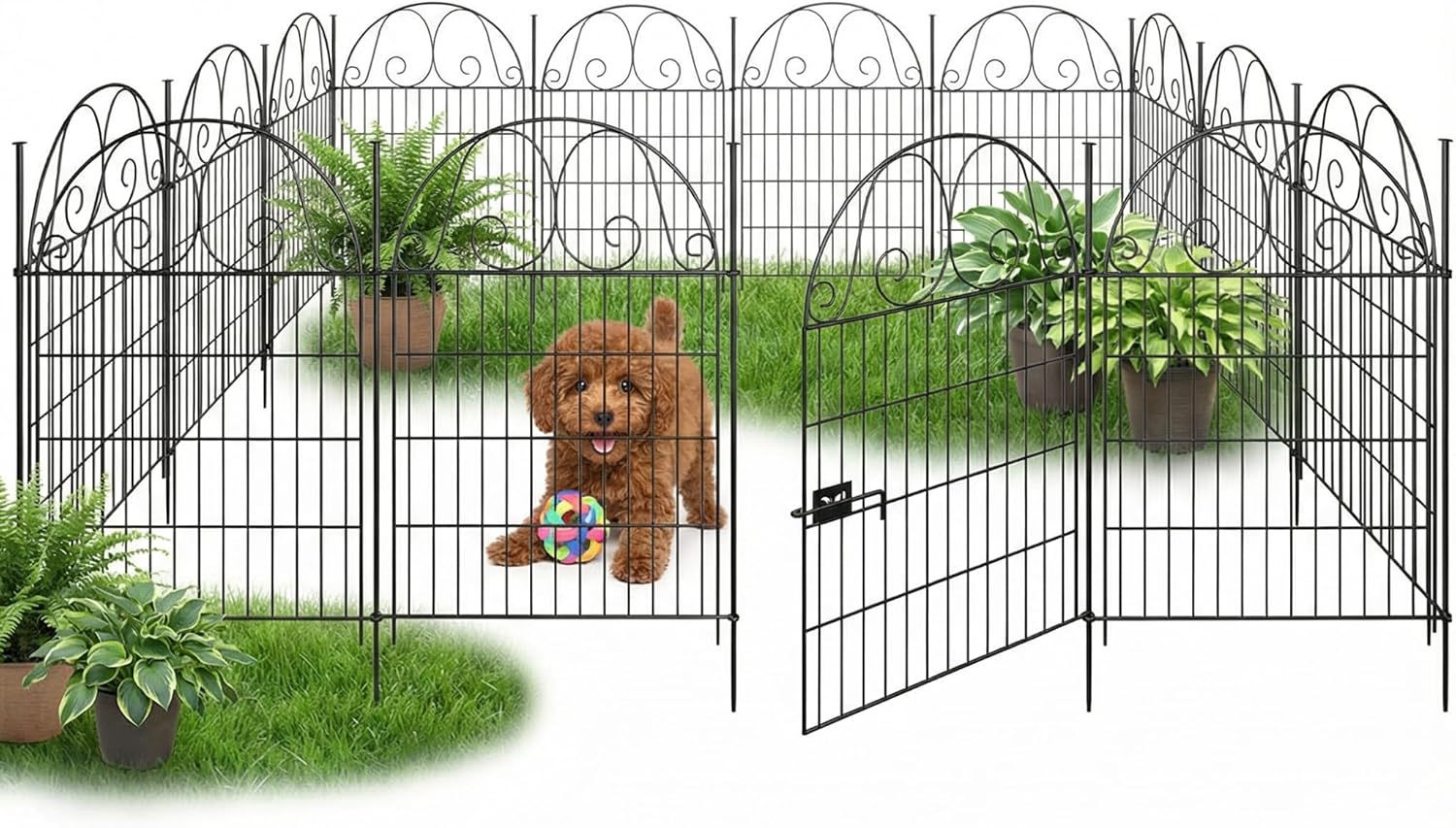 8 Panels Decorative Garden Fencing,36in H x 27in L,Fencing for Garden Beds, Garden Fence Animal Barrier for Yard,Flower Bed & Outdoor Border