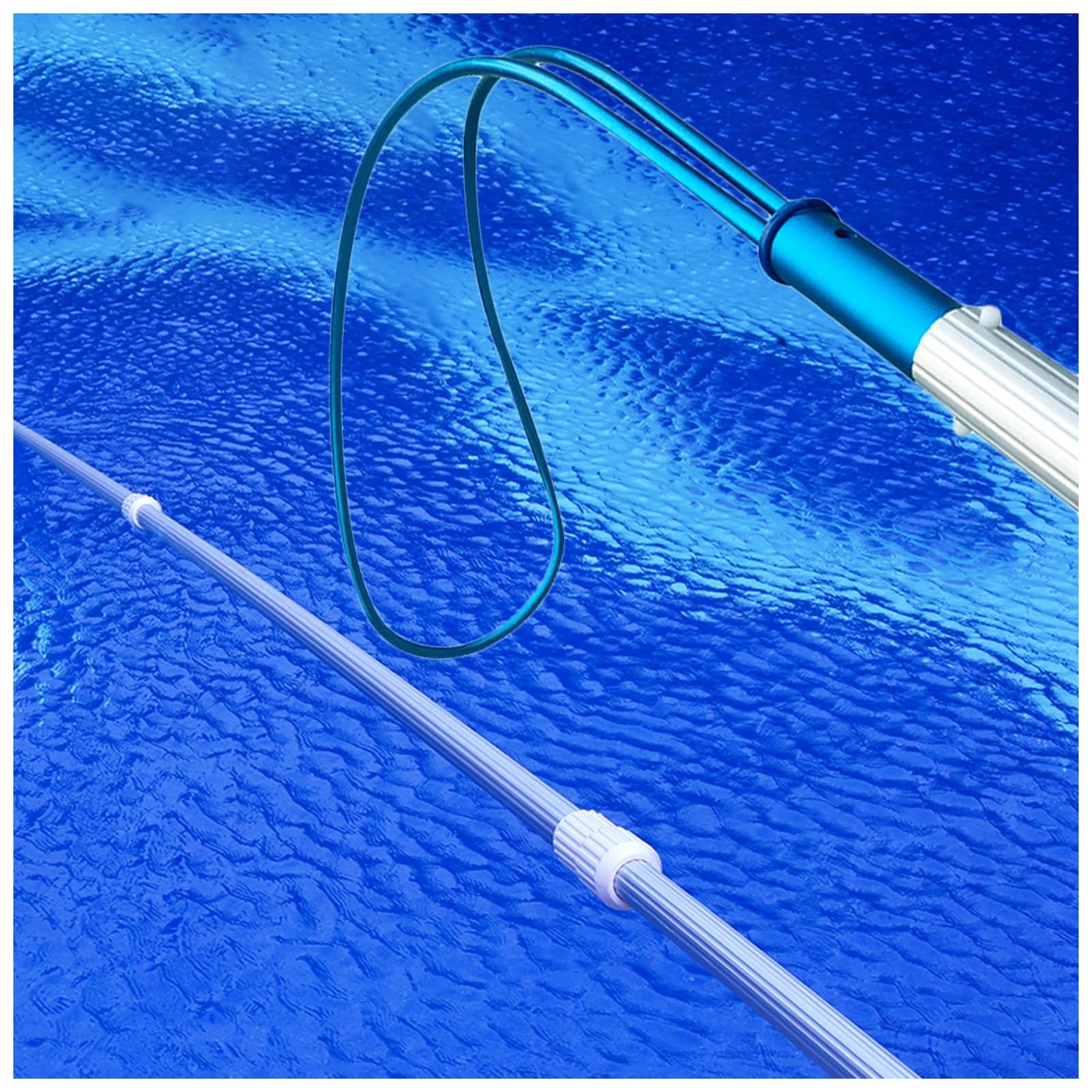 GHHVFEC Telescopic Pool Safety Hook - Aluminum Emergency Rescue Pole with Bolt & Nut for Docks, Lakes, and Boats - Life Saving Equipment