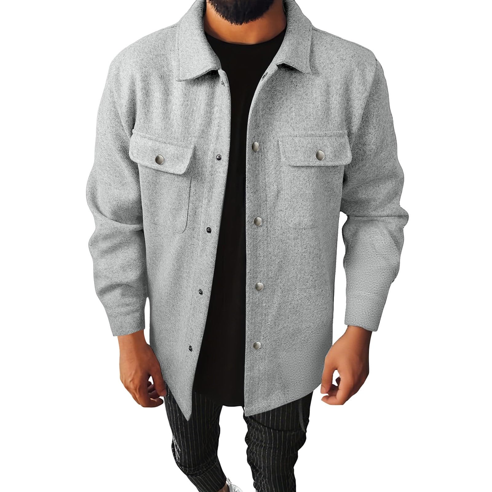 Chaqueta de invierno para hombre de trabajo, holgada, para tiempo libre