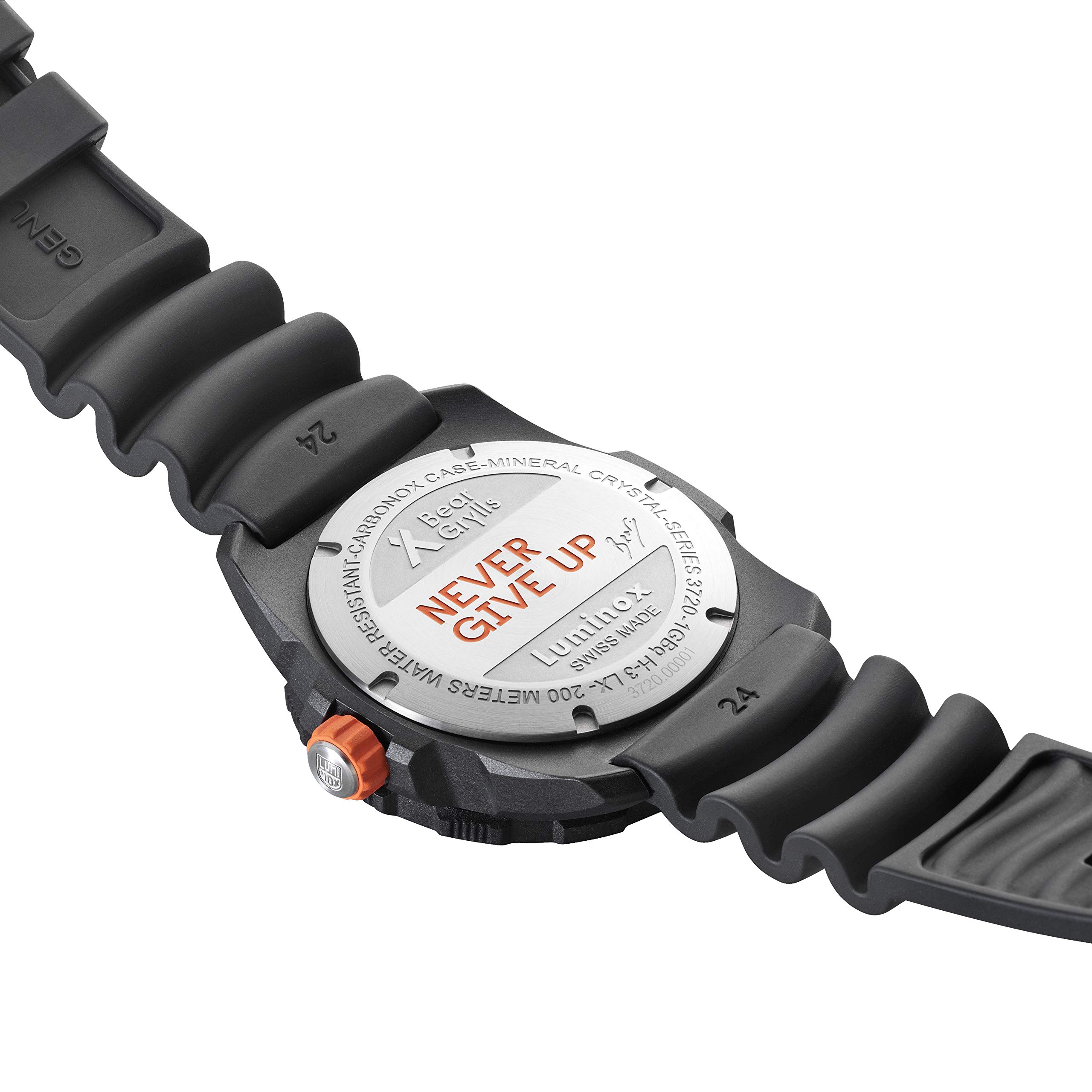 Luminox Bear Grylls Survival XB.3729 zegarek męski 42 mm - zegarek do nurkowania w kolorze czarnym z wyświetlaczem daty 200 m wodoszczelny, czarny, Wstążka