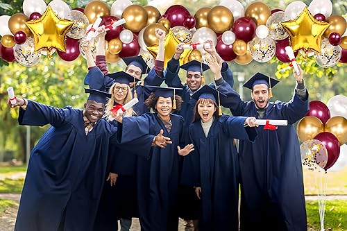 Miniatura 5 de 110 piezas de decoraciones de graduación de clase de 2023 – Decoraciones de fiesta de graduación 2023 Kit de guirnalda de arco de globos rojos
