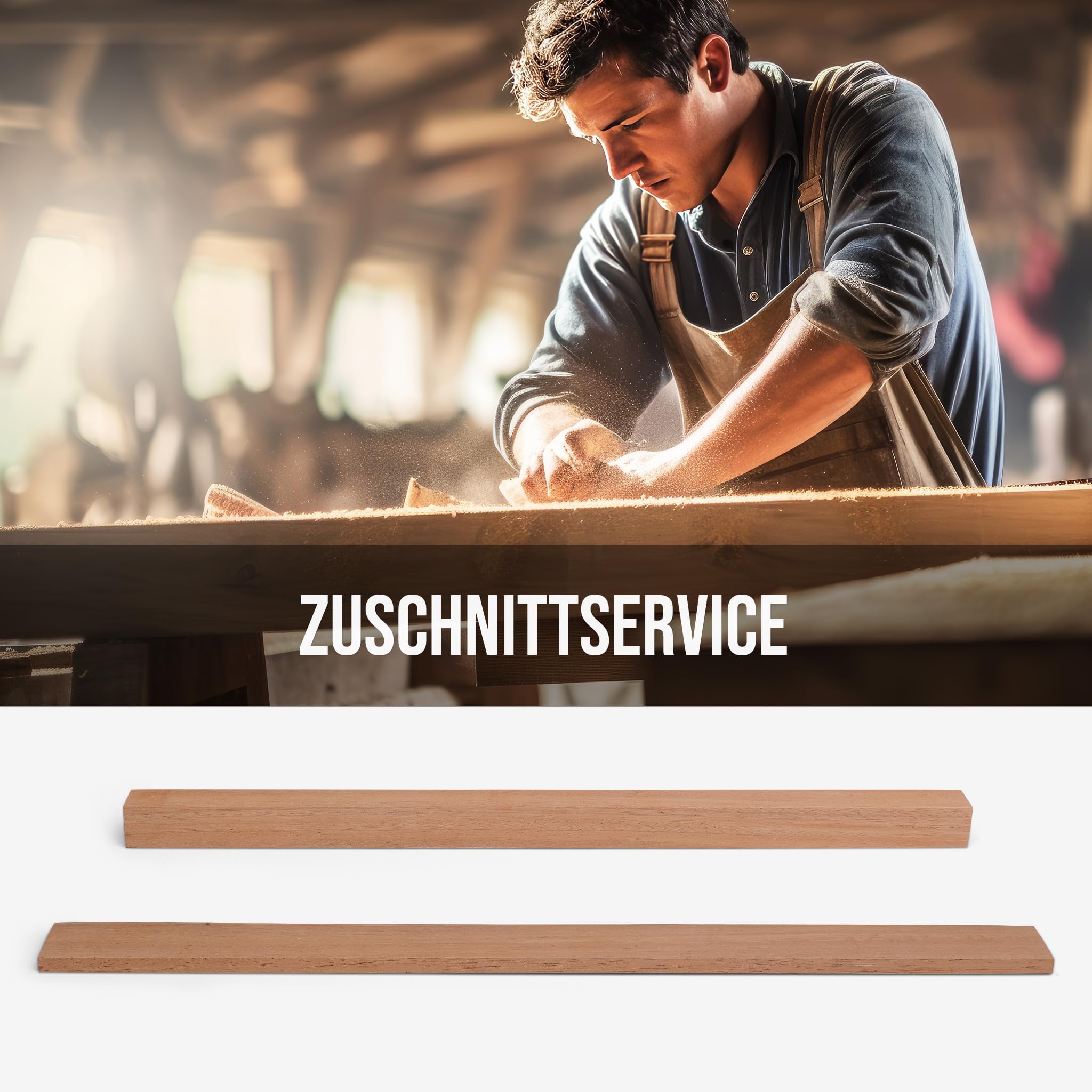 Mahagoni Holzleiste 25x25mm – (Länge wählbar 350–1000mm) – technisch getrocknet & verleimfertig – Massivholz Leiste für DIY-Projekte (naturbelassen, 25 x 25 x 1000 mm)
