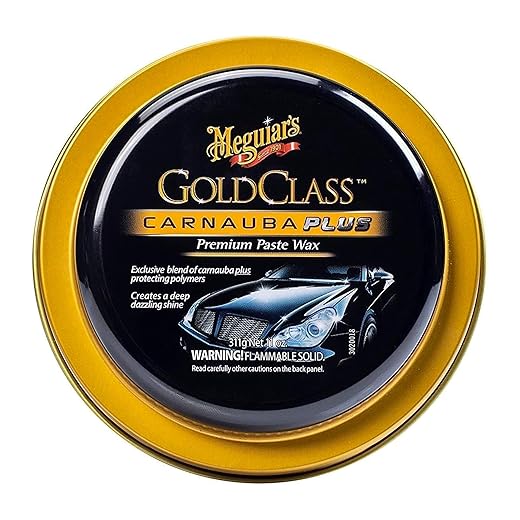 Meguiar's G7014J Gold Class Carnauba Plus Premium Paste Wax, Creates a Deep Dazzling Shine – 11 Oz Container