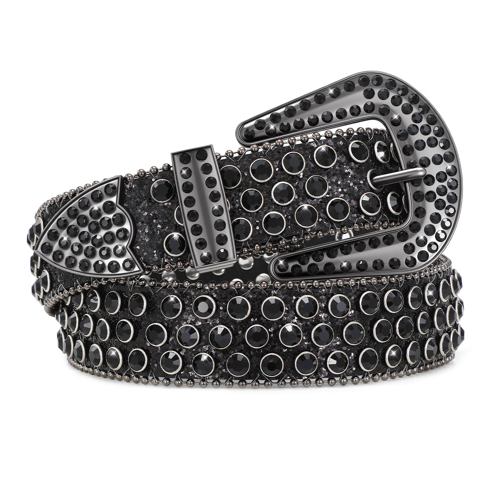 SUOSDEY Men Women Cowboy Rhinestone Belt Western Cowgirl