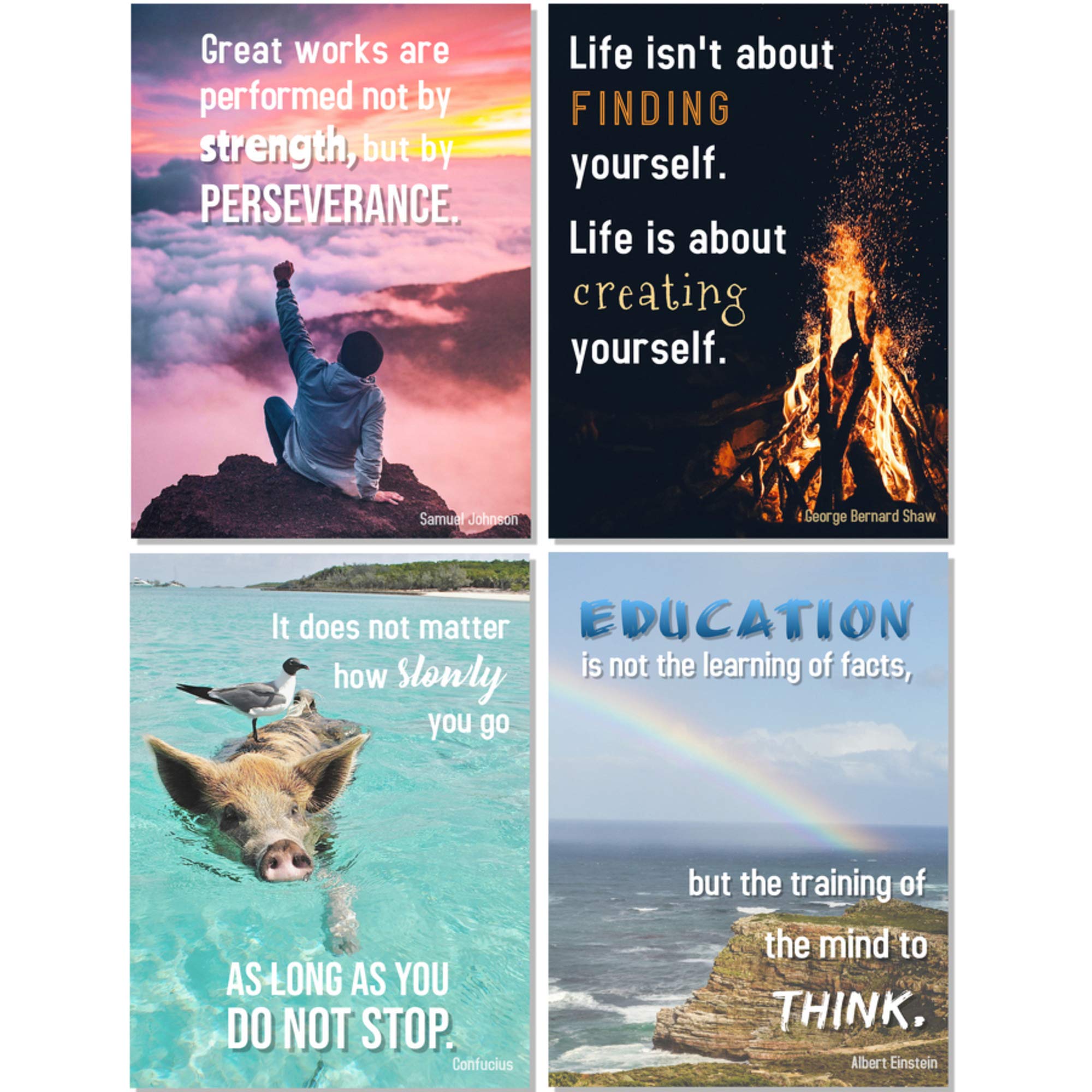 Amazon.com: Courageous America Growth Mindset Posters for Classroom ...
