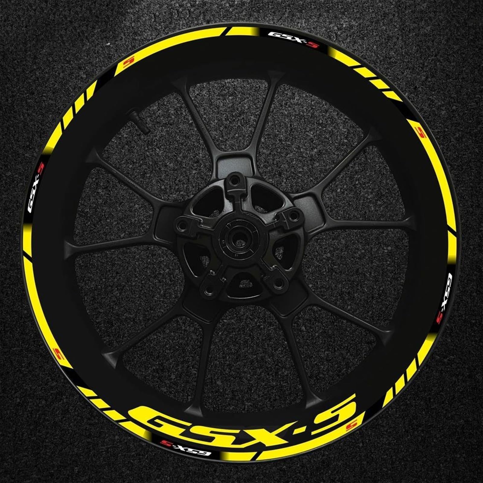 Motorcycle Wheel Stickers for Suzuki Gsx-s Gsx-s750 Gsxs1000 750 1000 600 Stripes Reflective Rim Decals(Color4)