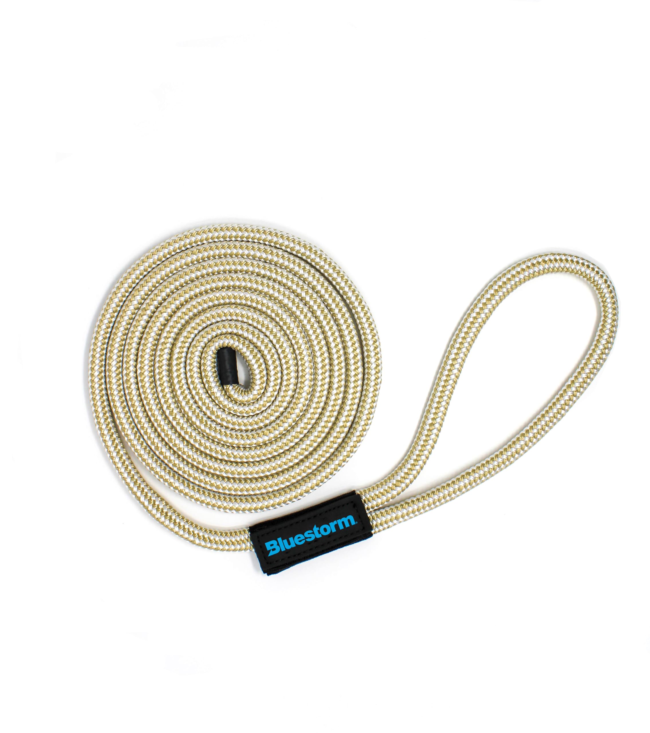 Bluestorm 5/8" x 45' Double Braid Gold Dock Line - Made in USA