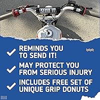 Vista 3 de SEND IT Almohadilla de manillar con DONUTS GRATIS Handlebar para bicicleta de cross ATV Crossbar (Negro, Pit Bike)