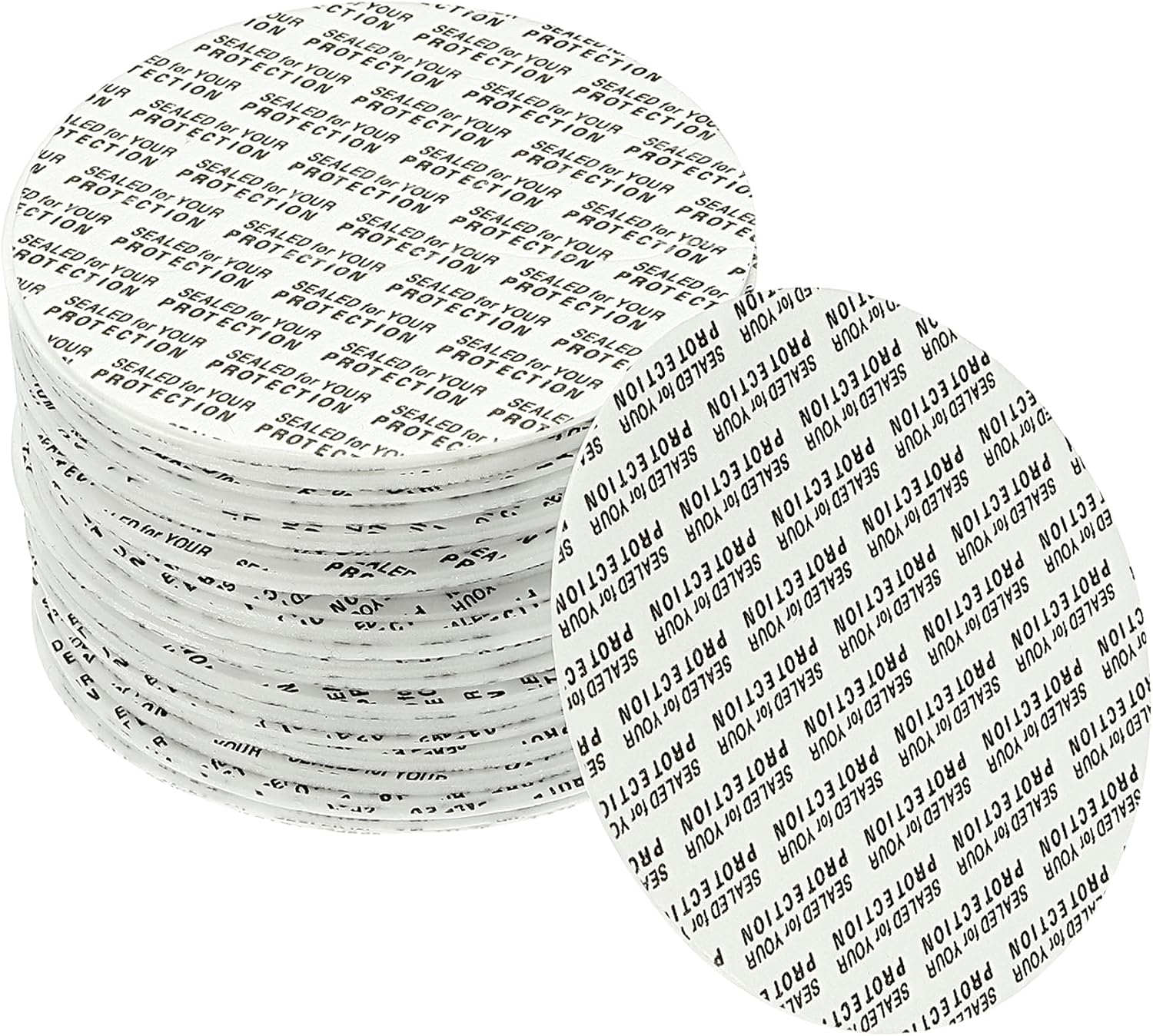 YOKIVE 200 Pcs Foam Lid Liners, PS Tamper Pressure Sensitive Liners, Great for Bottle Cap Sealing (White, 2.76")