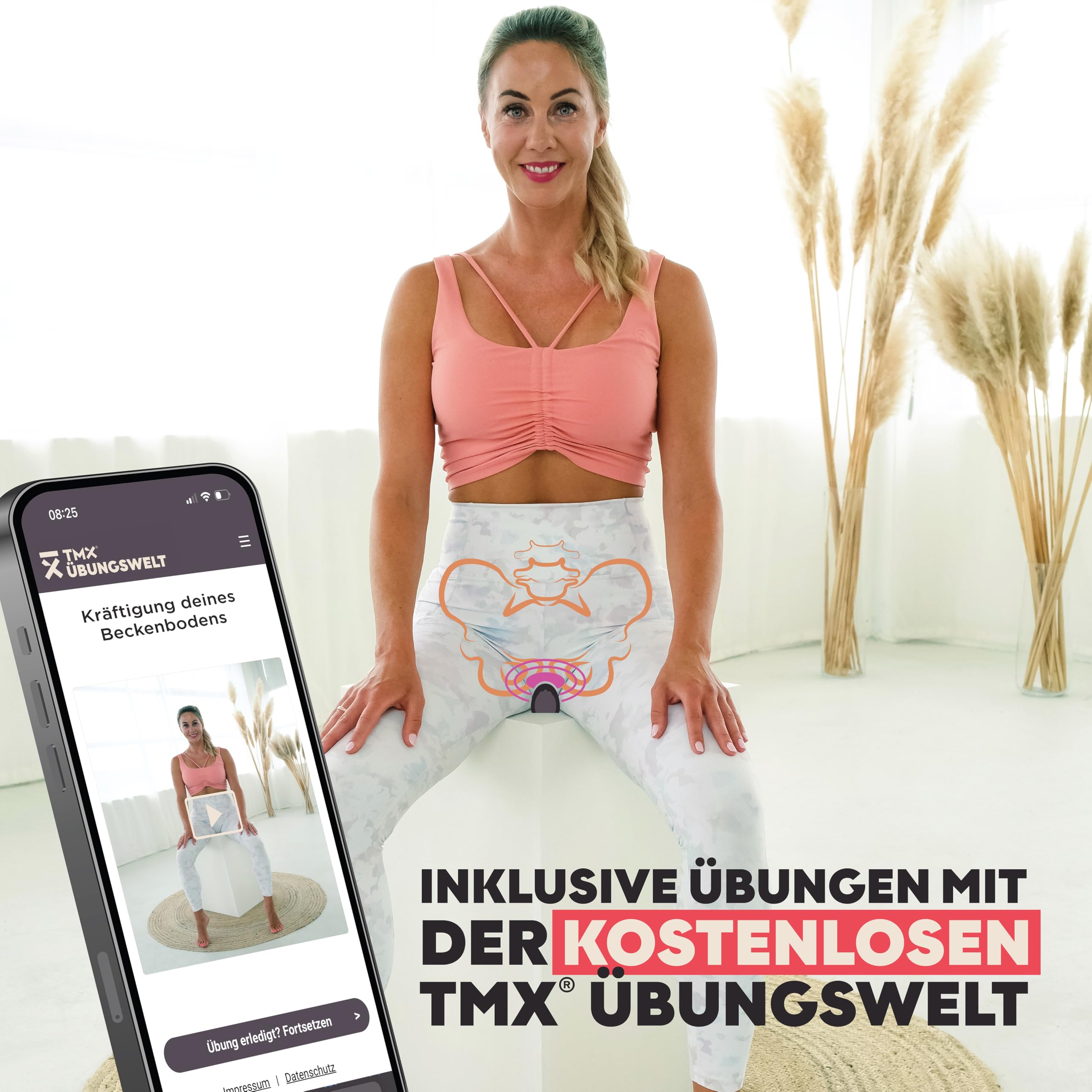 TMX® Set massaggiante per pavimenti pelvici | agopressione contro dolori muscolari e problemi al pavimento pelvico | massaggio punti dolorifici | trigger point | massaggio | 3 strumenti trigger in un