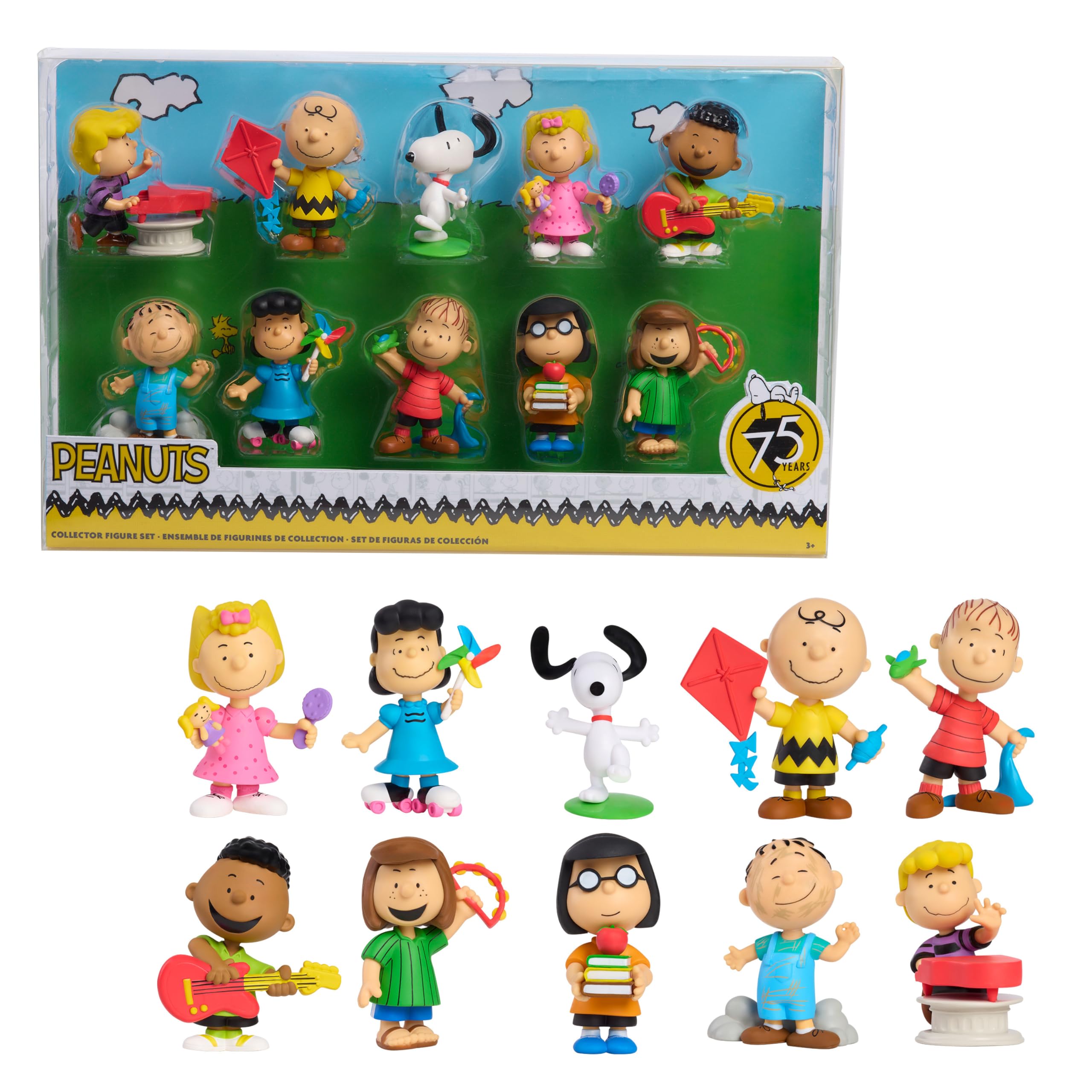 スヌーピー、PEANUT　フィギュア セット Amazon.com: Just Play Peanuts Collector Figures (10 Pack