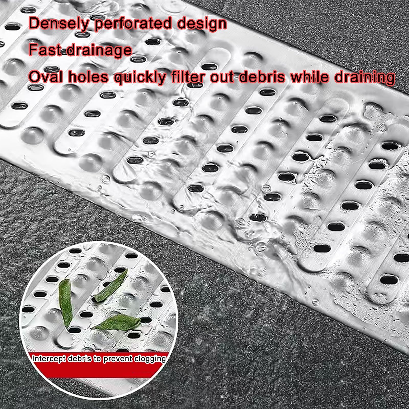 Genérico Rejilla de desagüe de Acero Inoxidable, Tapa y Marco para alcantarilla, Ideal para Calles, entradas de vehículos, cocinas y estacionamientos. Resistente, a Prueba de óxido, fácil instalación