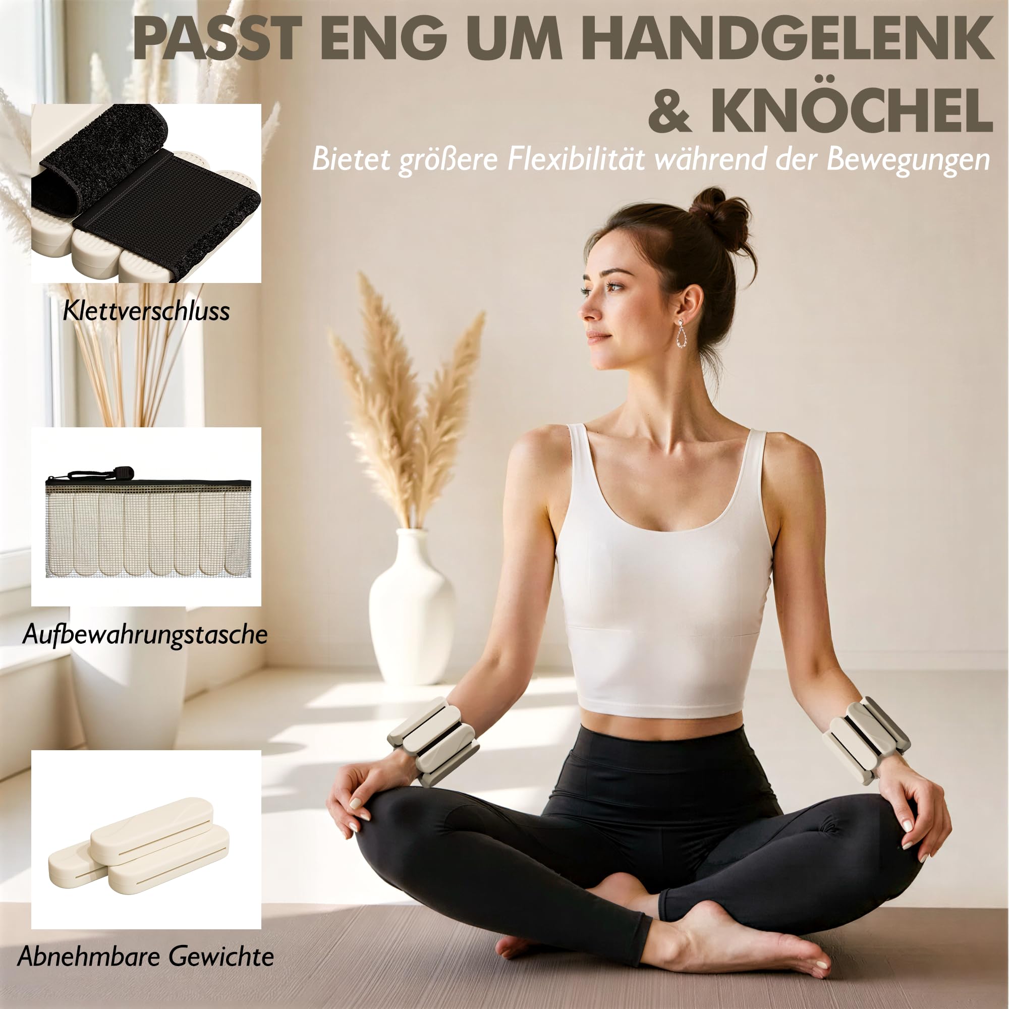 Handgelenk und Knöchel Gewichte für Frauen Männer (Auswahl von 0.9KG/1.8KG Paar)