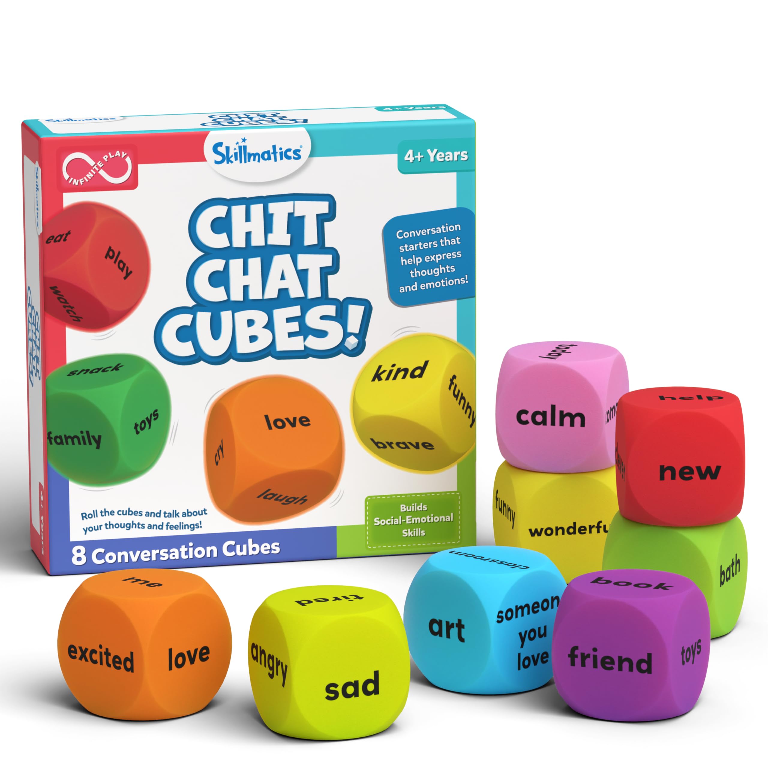 Skillmatics Conversation Cubes for Kids - 8 Wooden Cubes for Social-Emotional Learning, Classroom & Teacher Resources, Communication Skills. Educational Toy & Gift for Ages 4, 5, 6, 7 and Up-picture-14