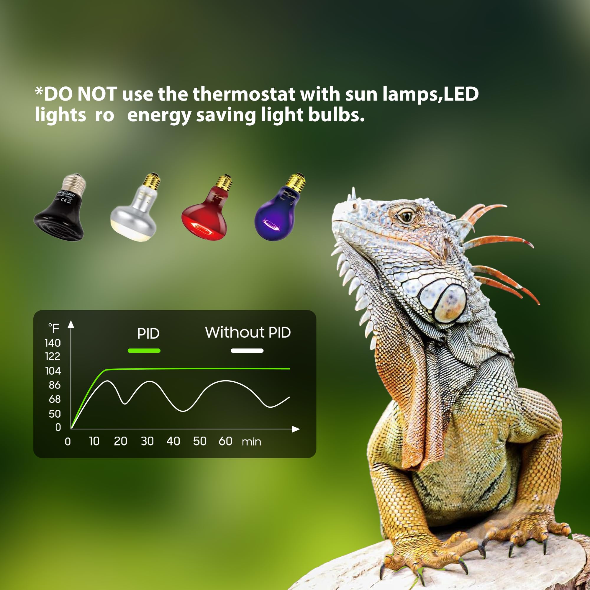 Termostato térmico para reptiles, almohadilla de calefacción para reptiles, termostato, termostato digital, dispositivo de calefacción conectable, almohadilla térmica impermeable para reptiles