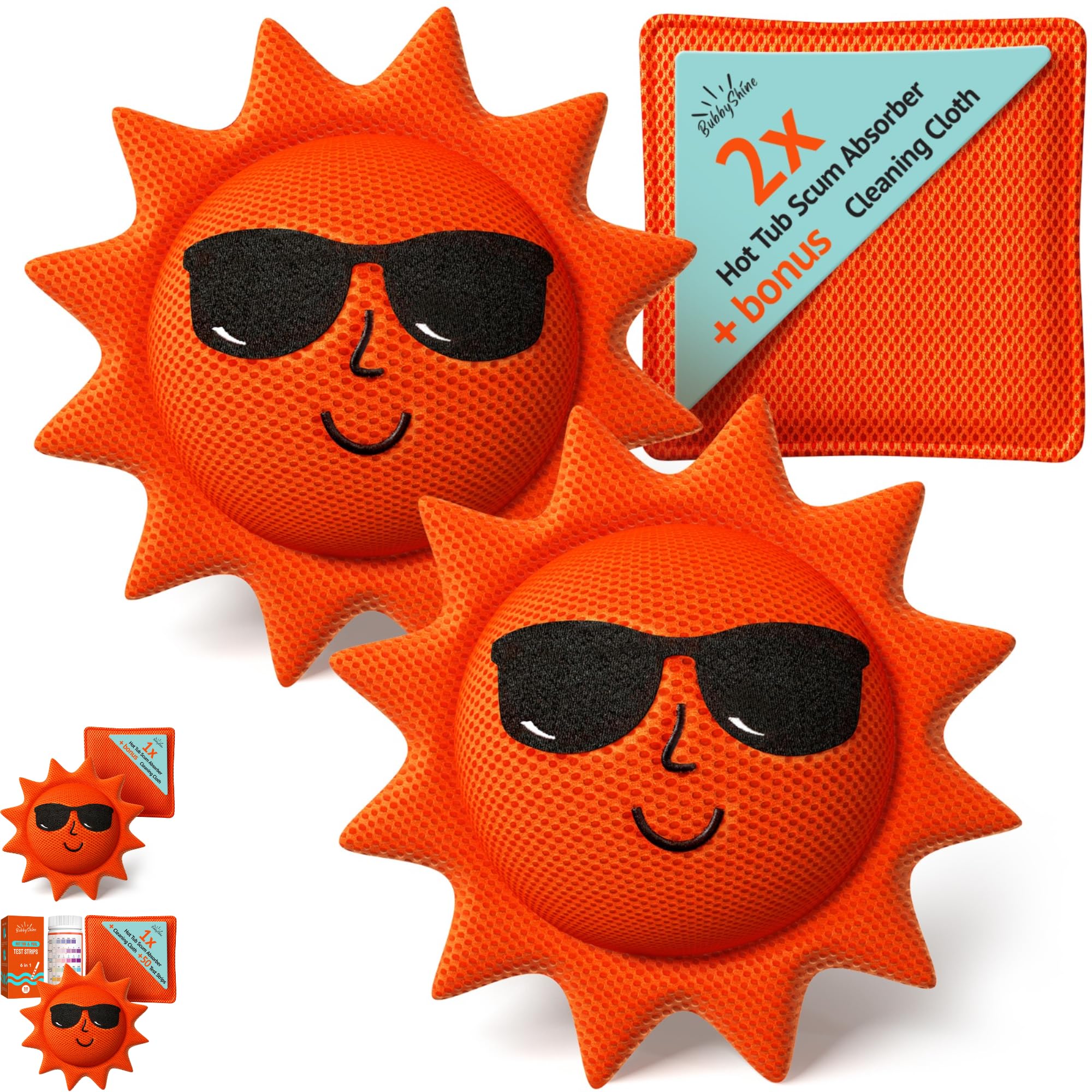 Hot Tub Scum Absorber for Spa Hot Tub Cleaner - Hot Tub Accessories for Adults, Hot Tub Scum Sponge for Hot Tub Oil Absorbing Sponge for Hot Tub, Hot Tub Sponge Scum Remover, 2 Pack