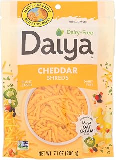 Daiya Dairy-Free Cheddar Cheese Shreds, 7.1 oz - Vegan, Gluten-Free, Melts & Stretches Like Real Cheese