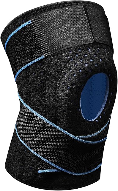 GOKOCO Knee Brace, Knee Compression Sleeve Support with Patella Gel Pad & Side Spring Stabilizers, Knee Protector for Running, Meniscus Tear, Arthritis, Joint Pain Relief, ACL,Injury Recovery