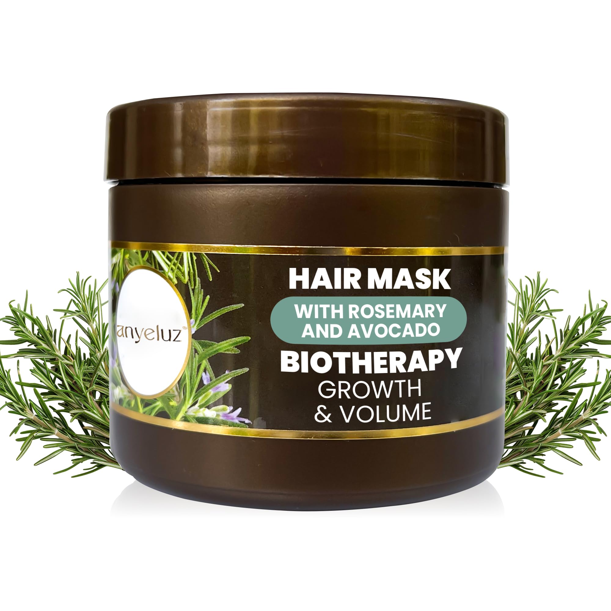 ANYELUZ Hair Mask – Rosemary and Avocado Extracts, Intensive Hydration and Strengthening, Damage Repair Boost